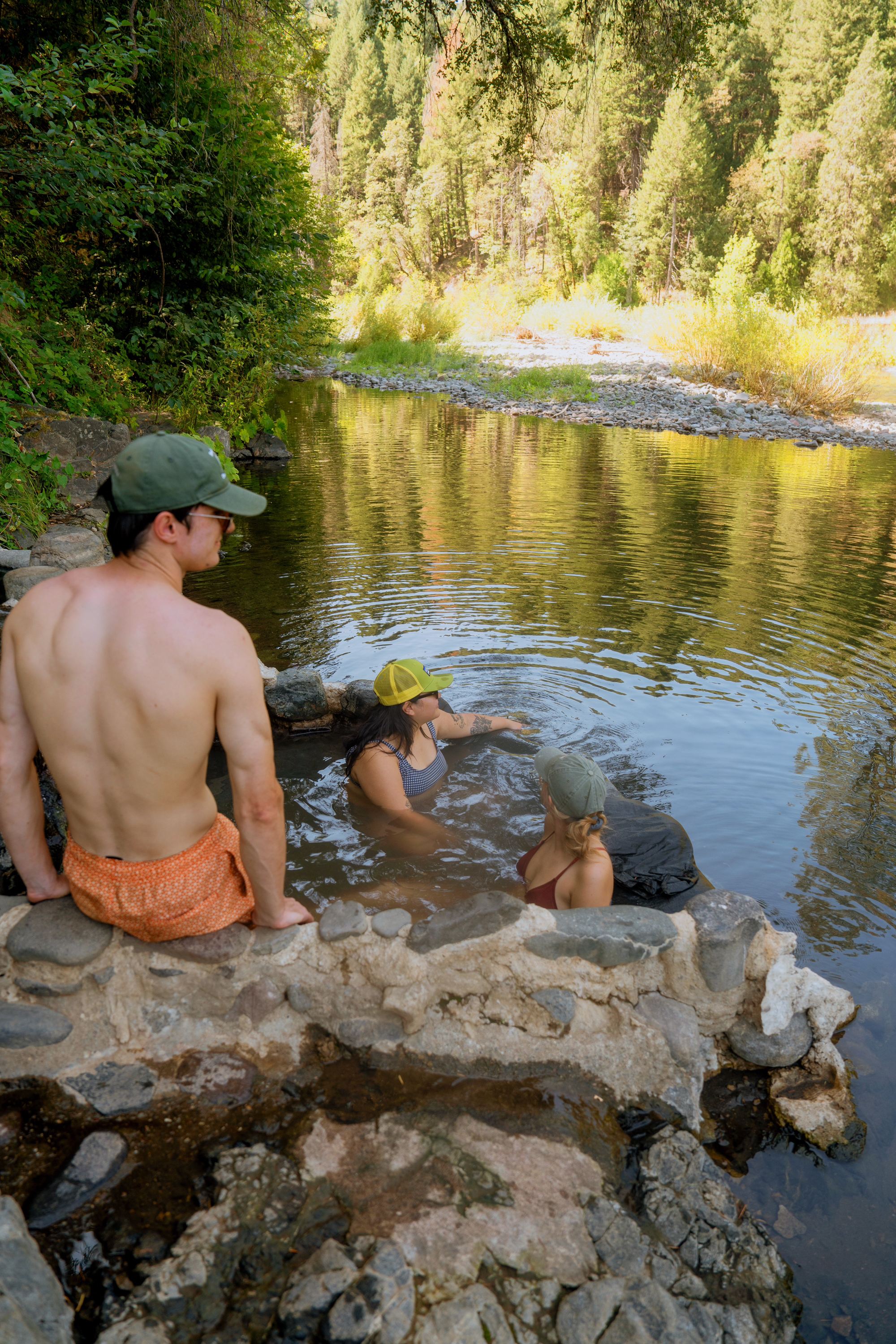 These springs are barely visible from the main springs. Traverse the side of the hill and you will find them.