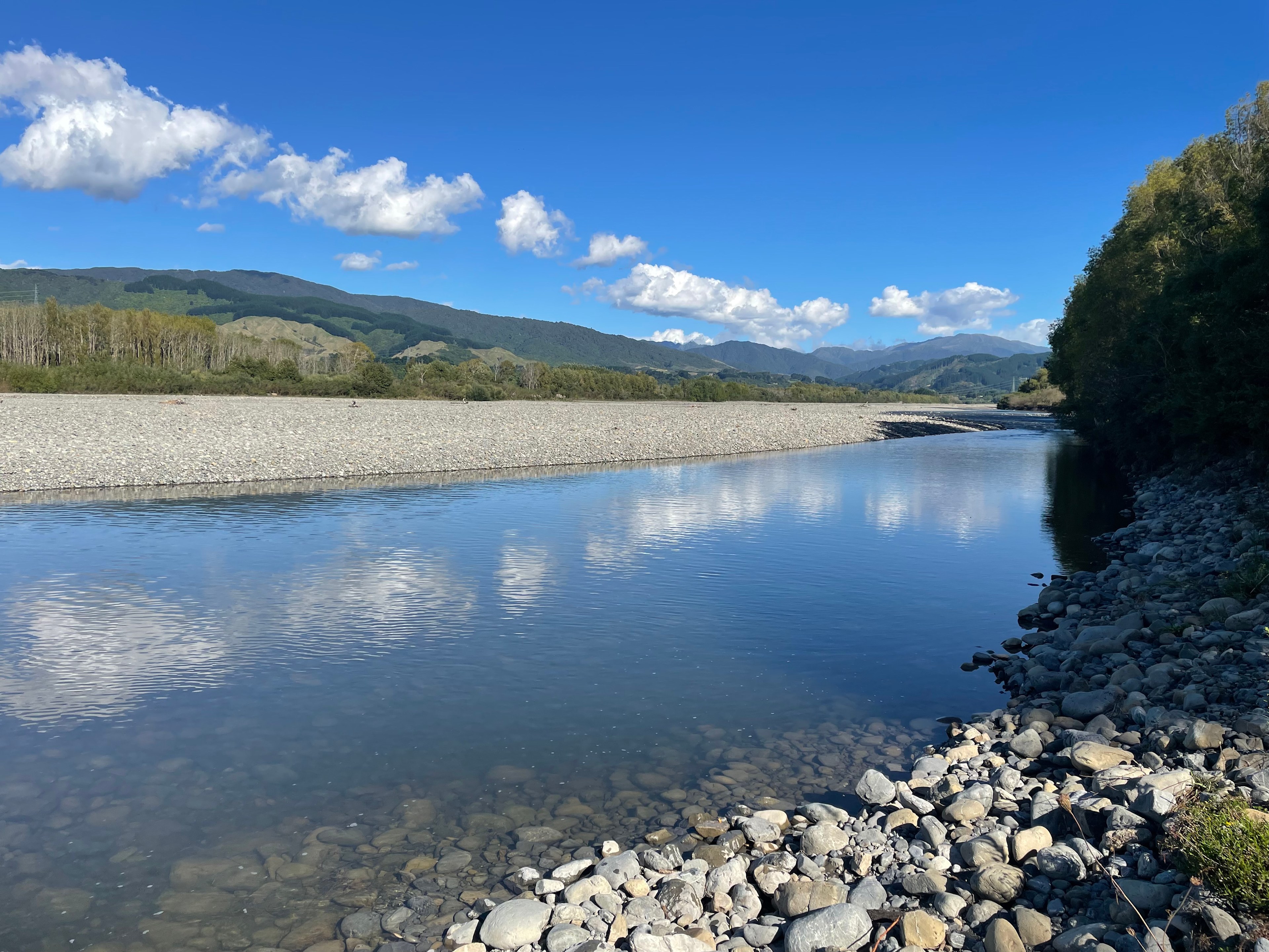Otaki River on southern end of the property.