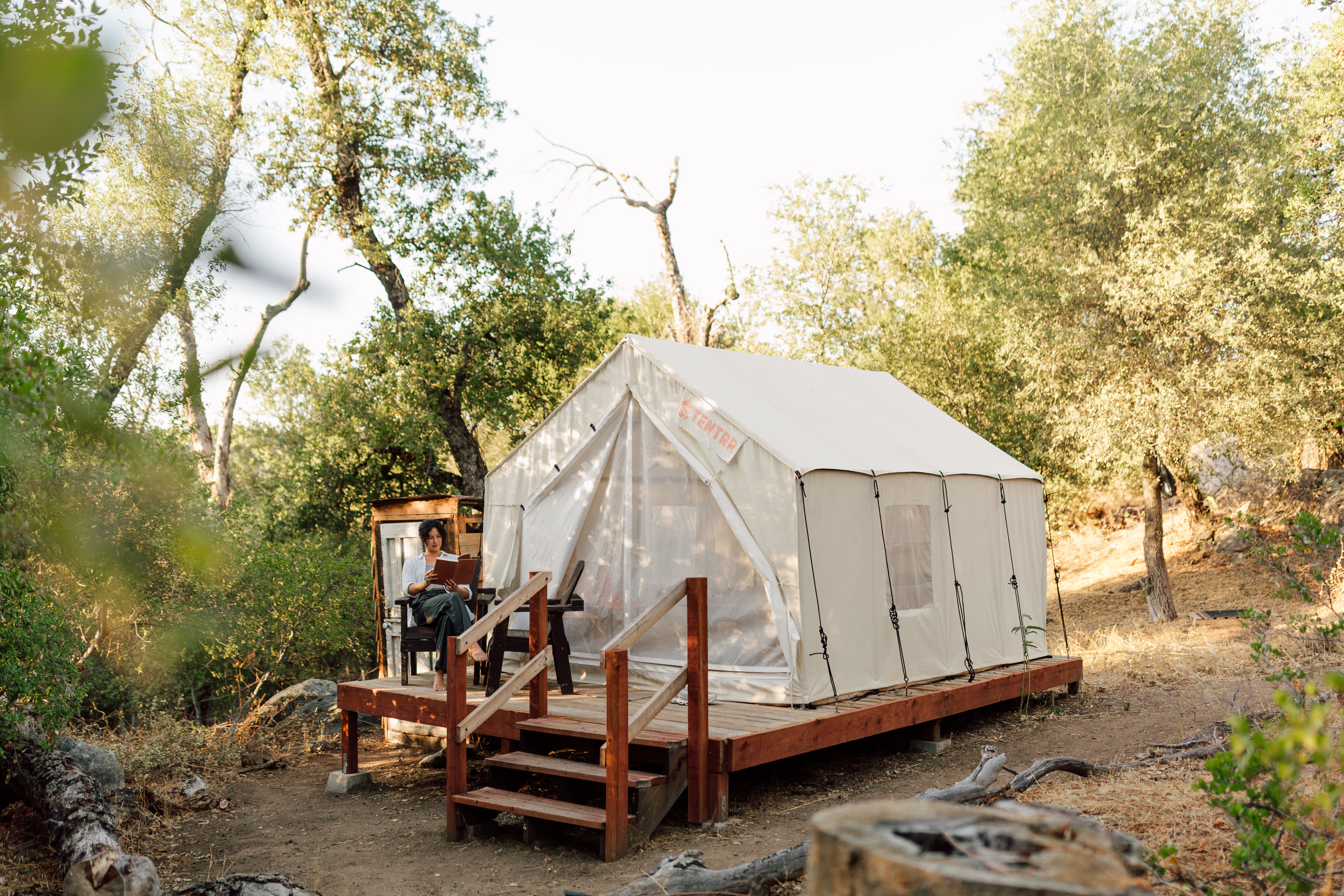 Outside view of the tent