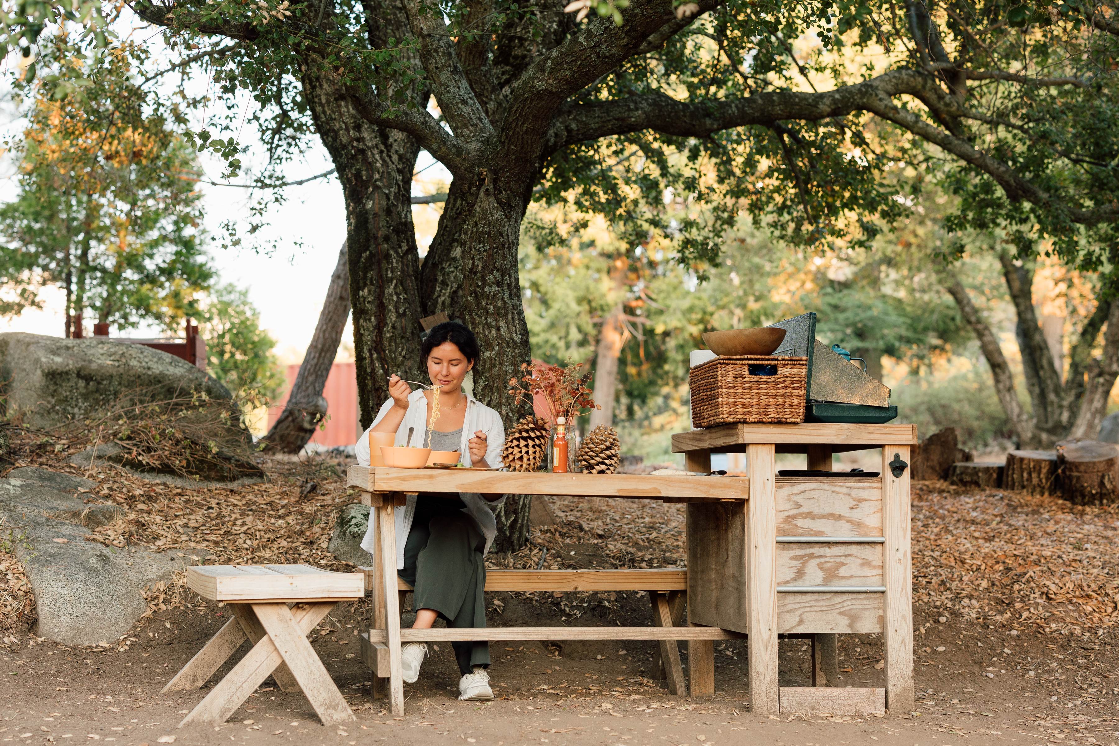 The most adorable camp "kitchen"