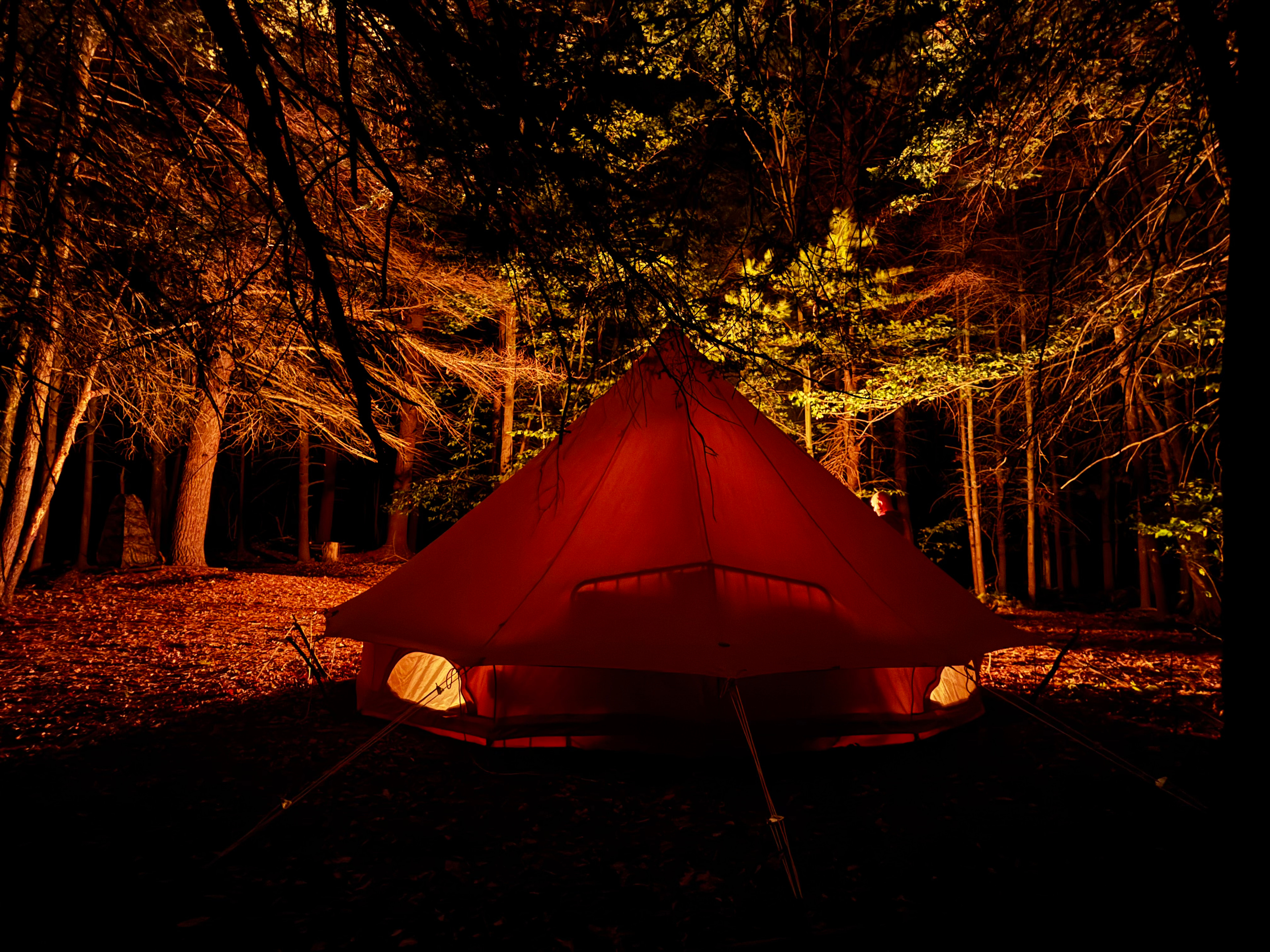 The main camp has seen coming up the hill from the waterside fire circle area