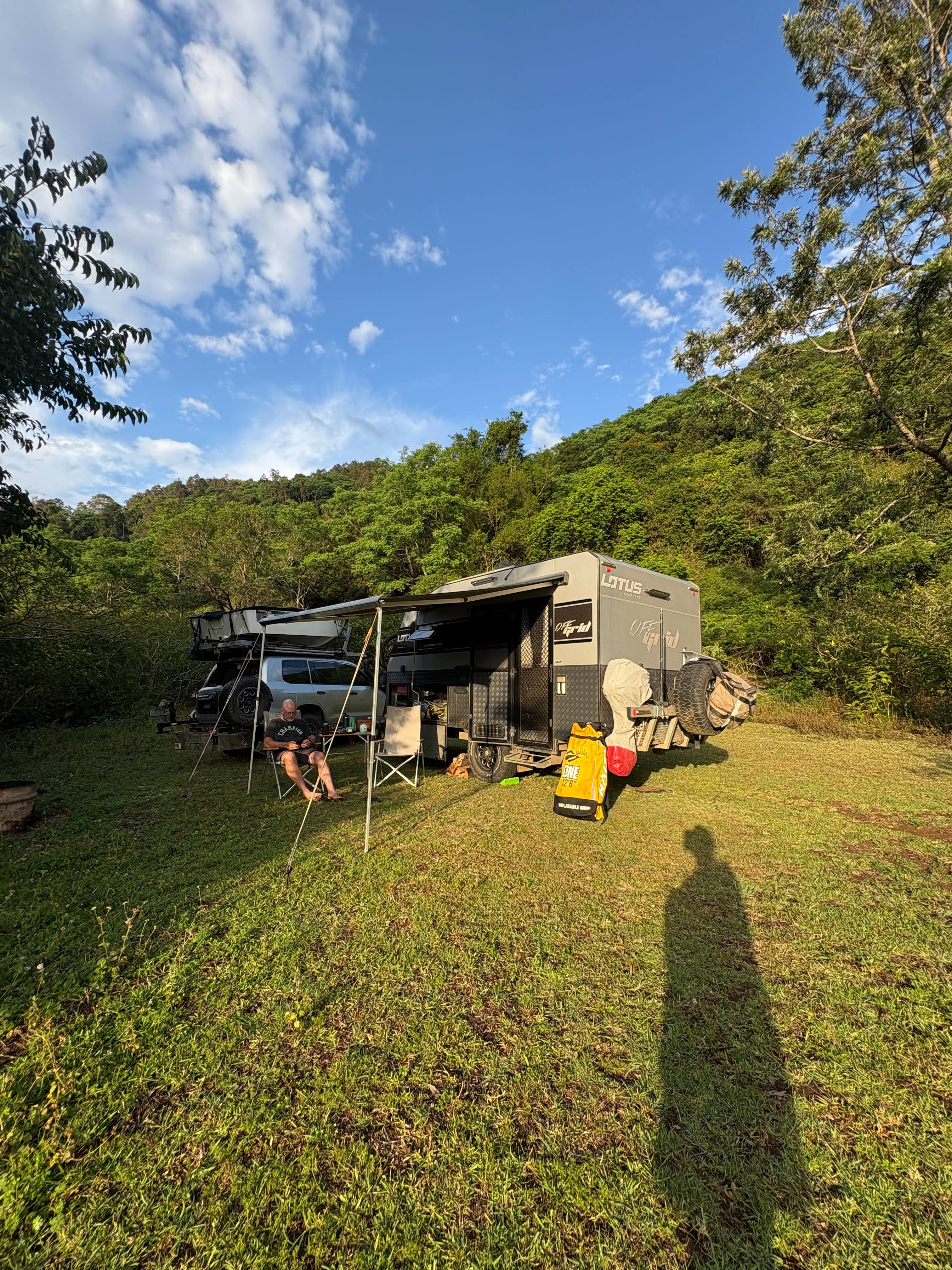 View looking back at our private space