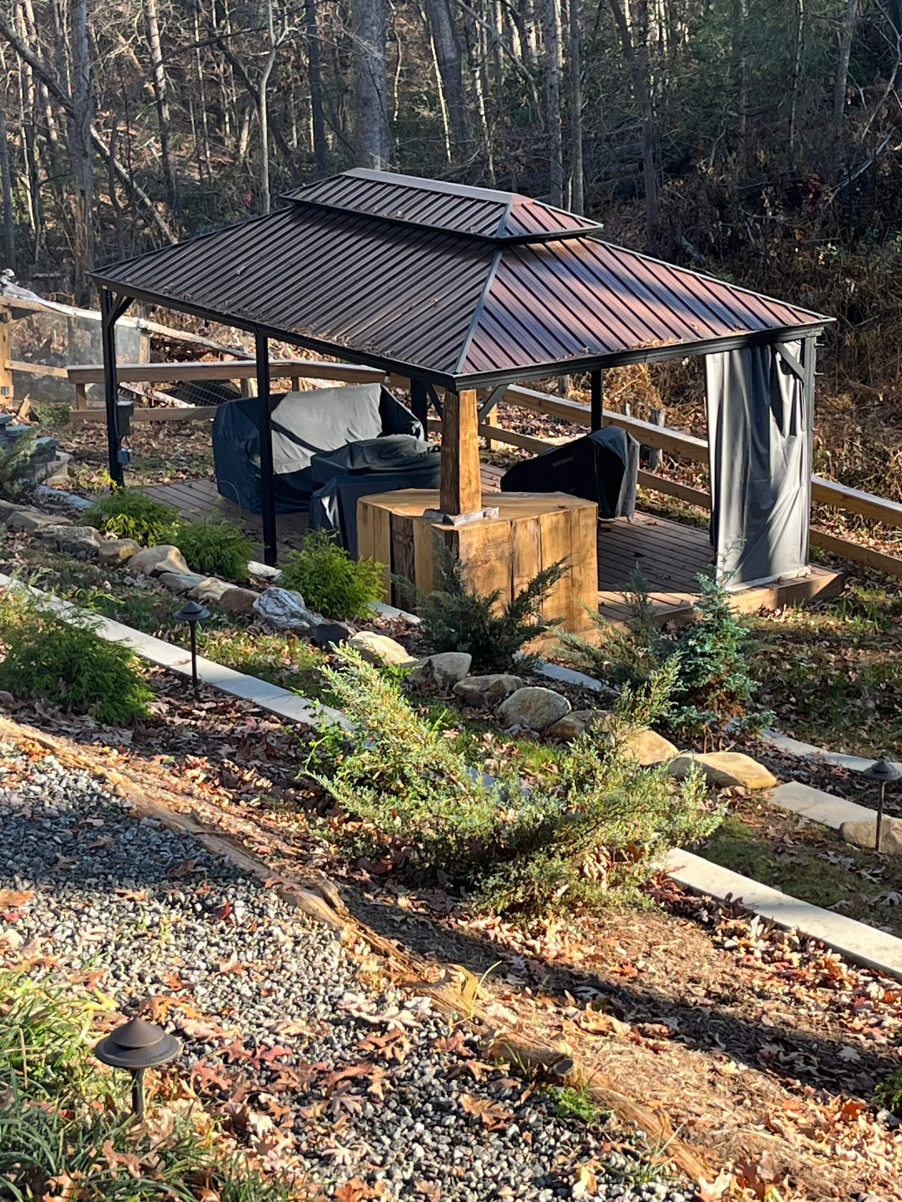 Private gazebo with TV, lights, internet