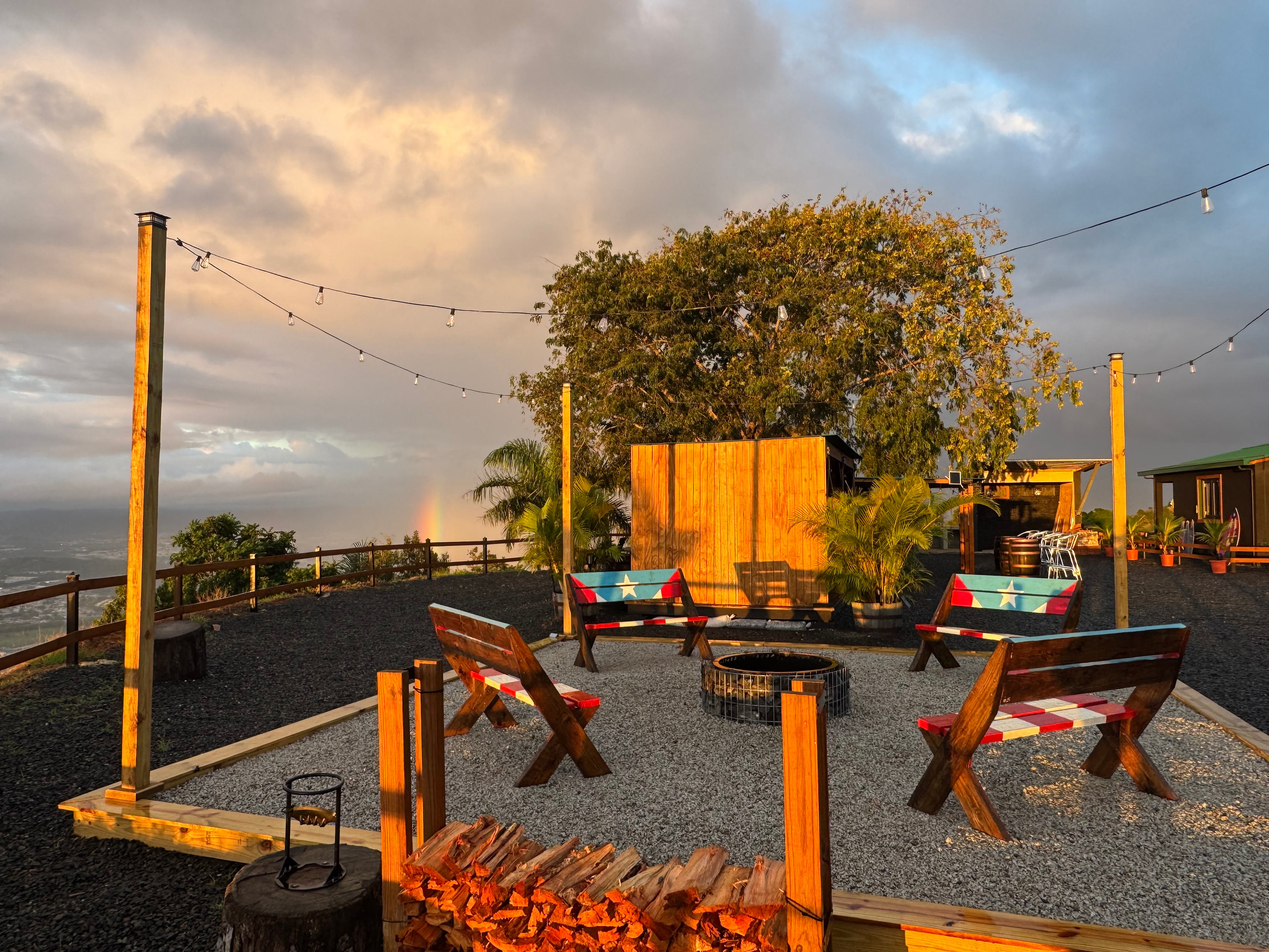 Fire pit area.