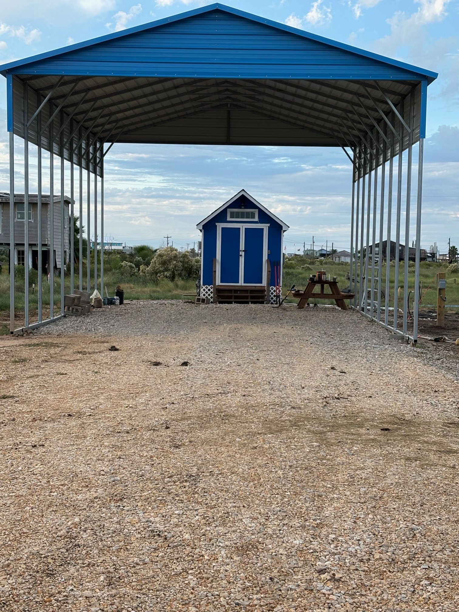 Covered RV spot in Sargent, Texas