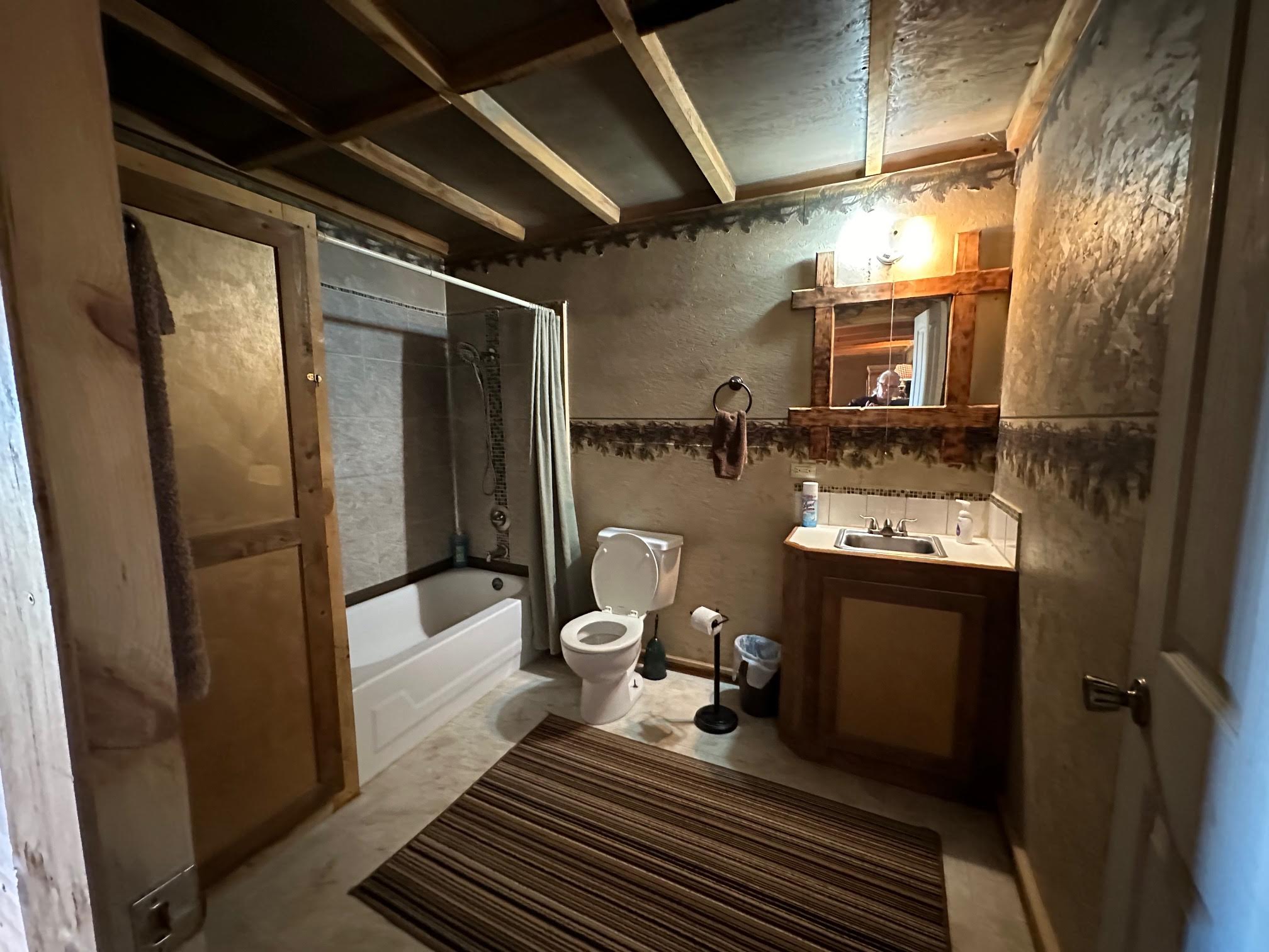 Bathroom in right side of barn