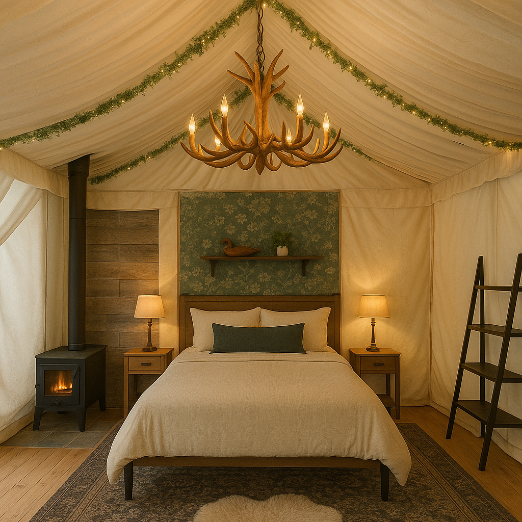Wooded Luxury Glamping Tent