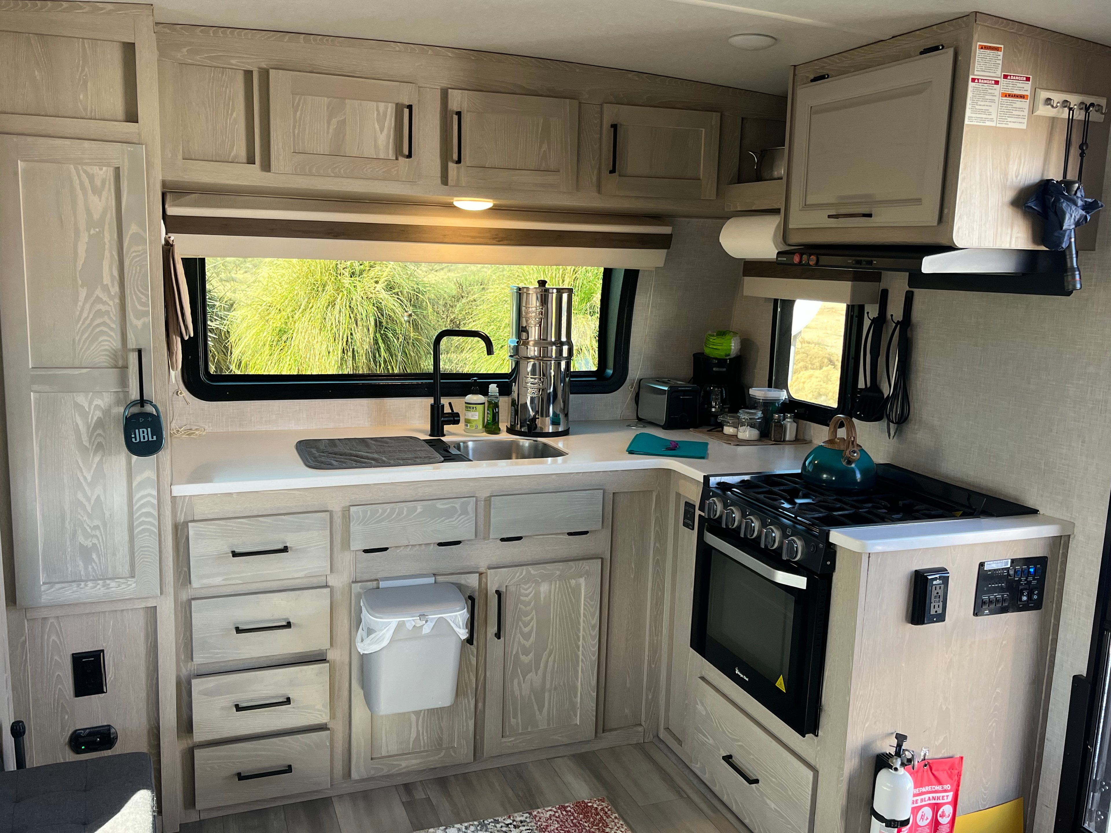 Fully stocked kitchen