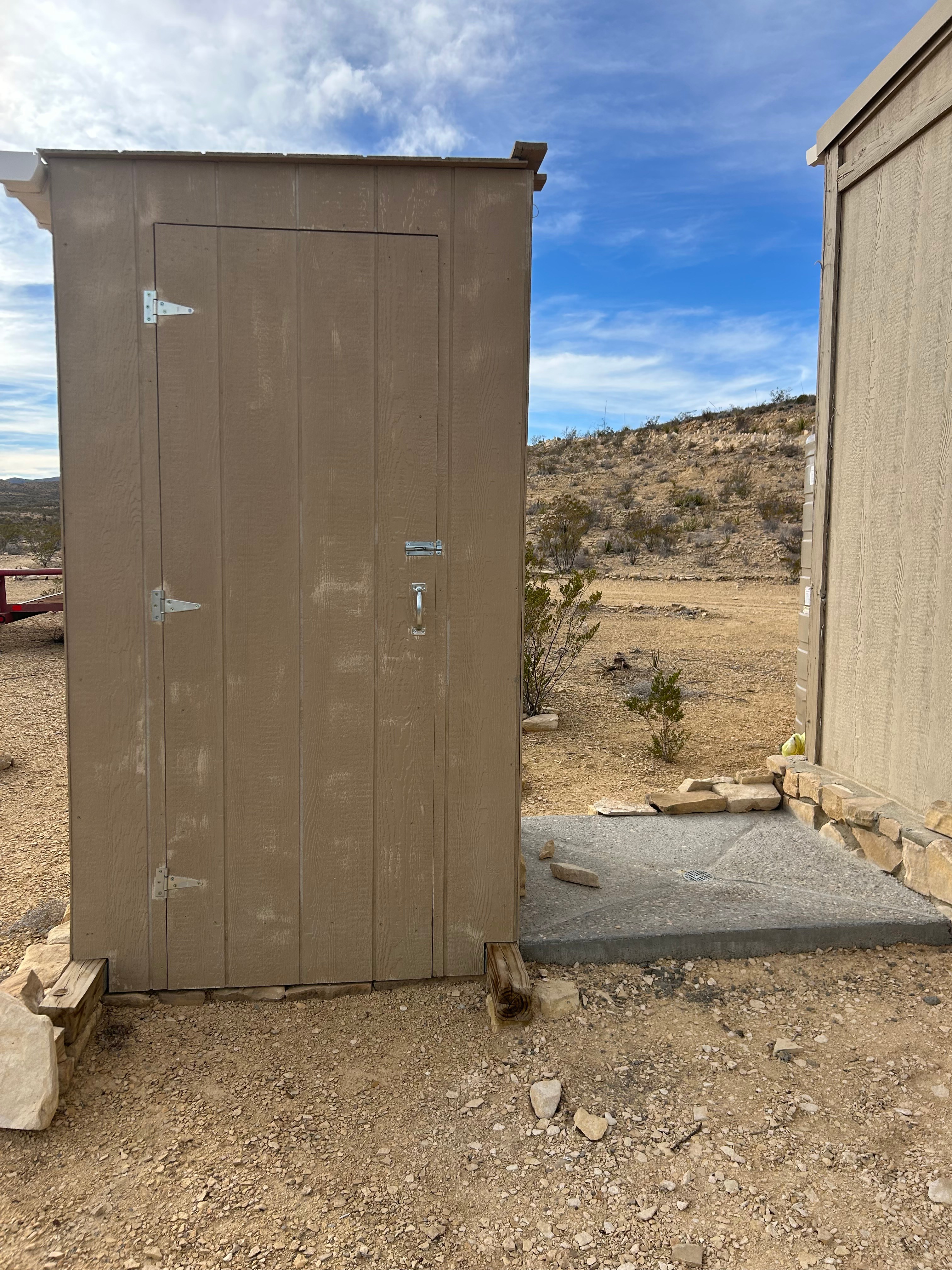 Outhouse and Outside Shower Pan. More to come.