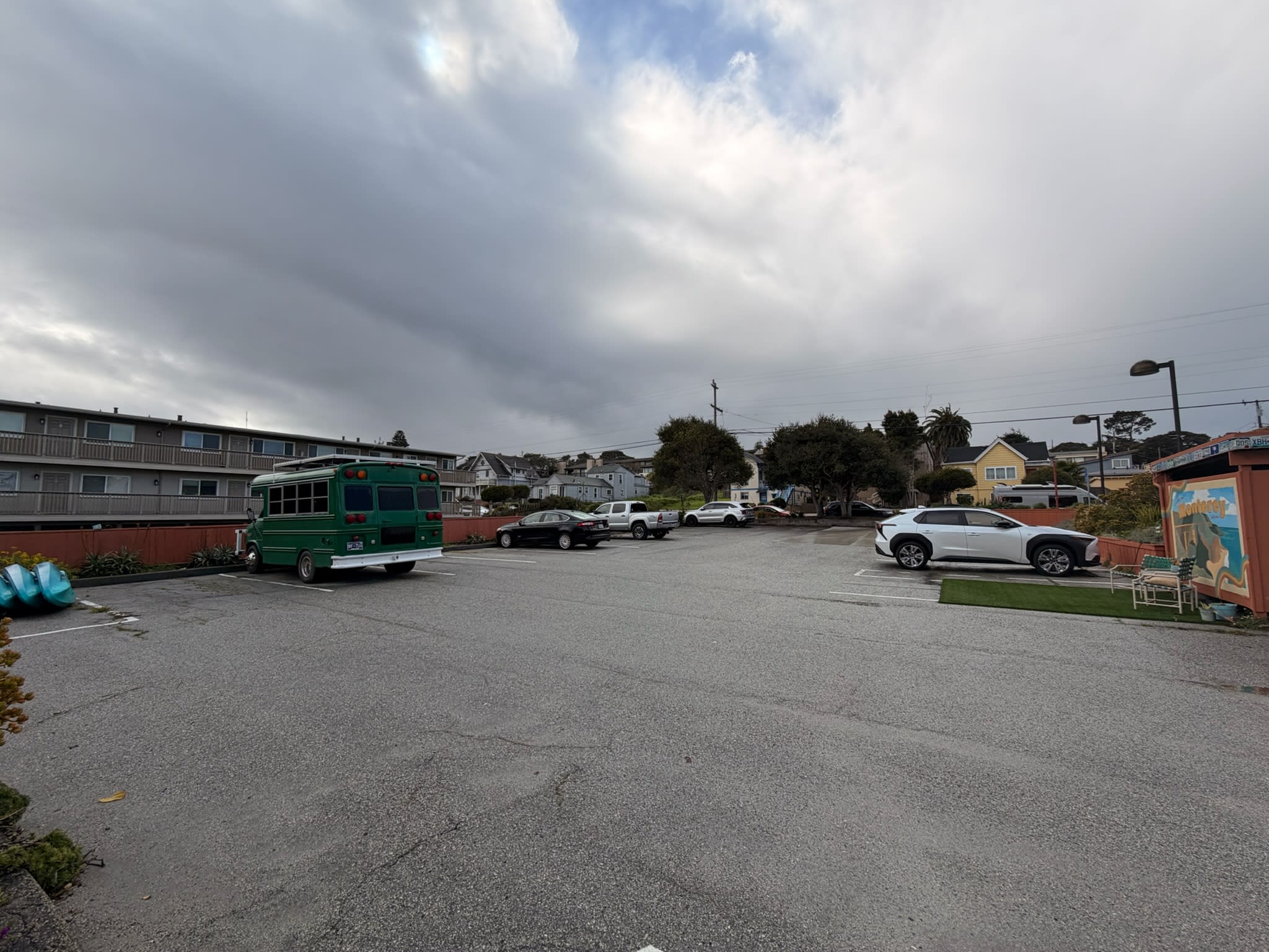 This reservation includes any parking space in our open lot.