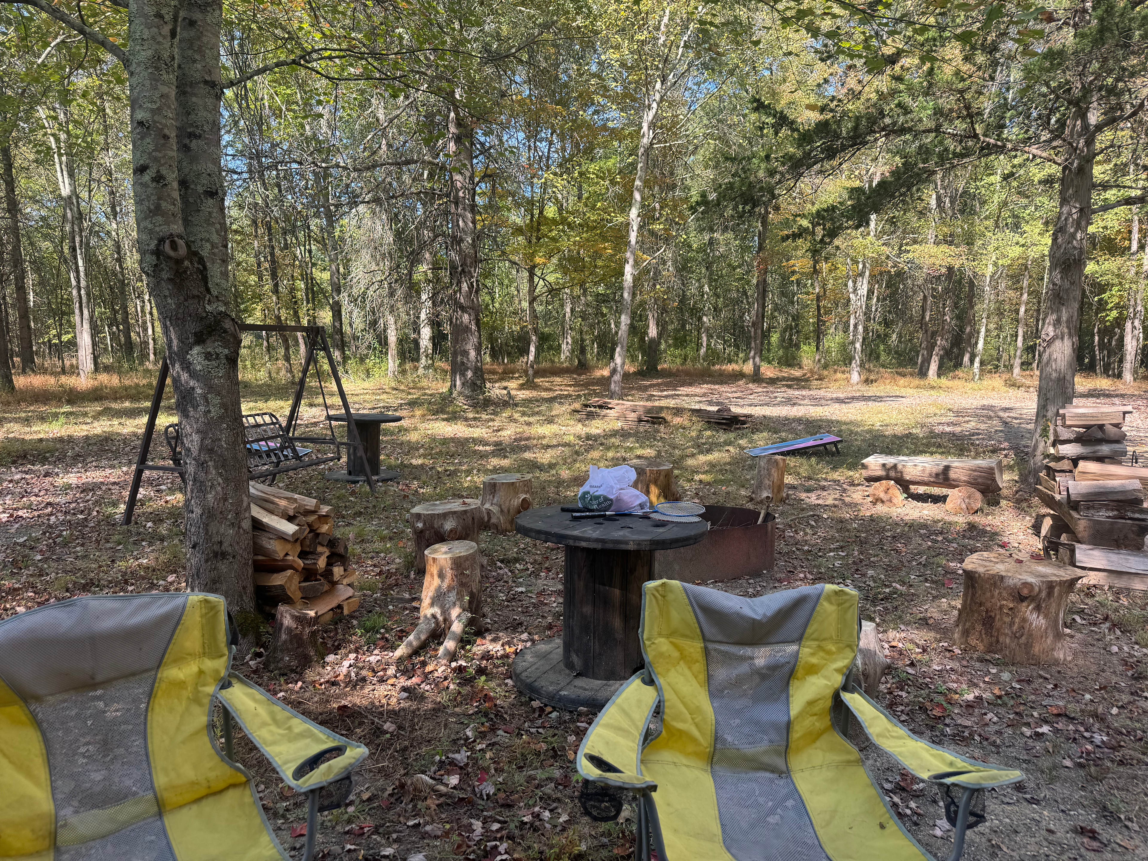 Fire pit/hangout spot.
