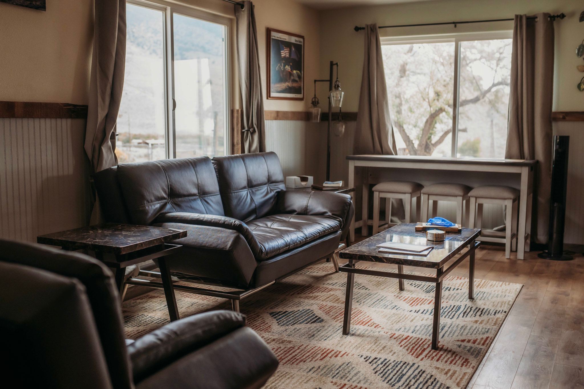 Living room features two fold-out couches for additional sleeping!