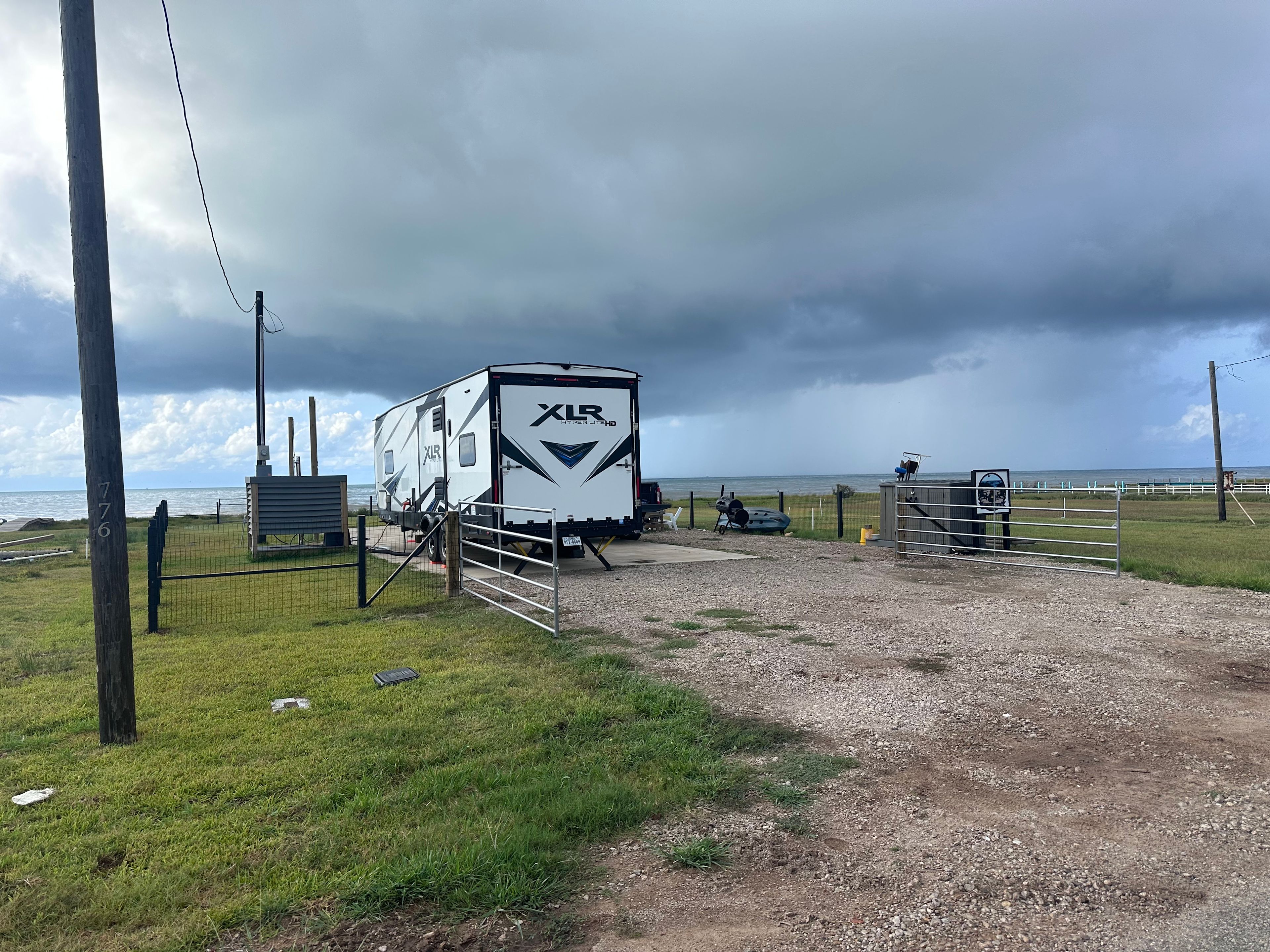 Double 12' gates makes it easy to spot your camper