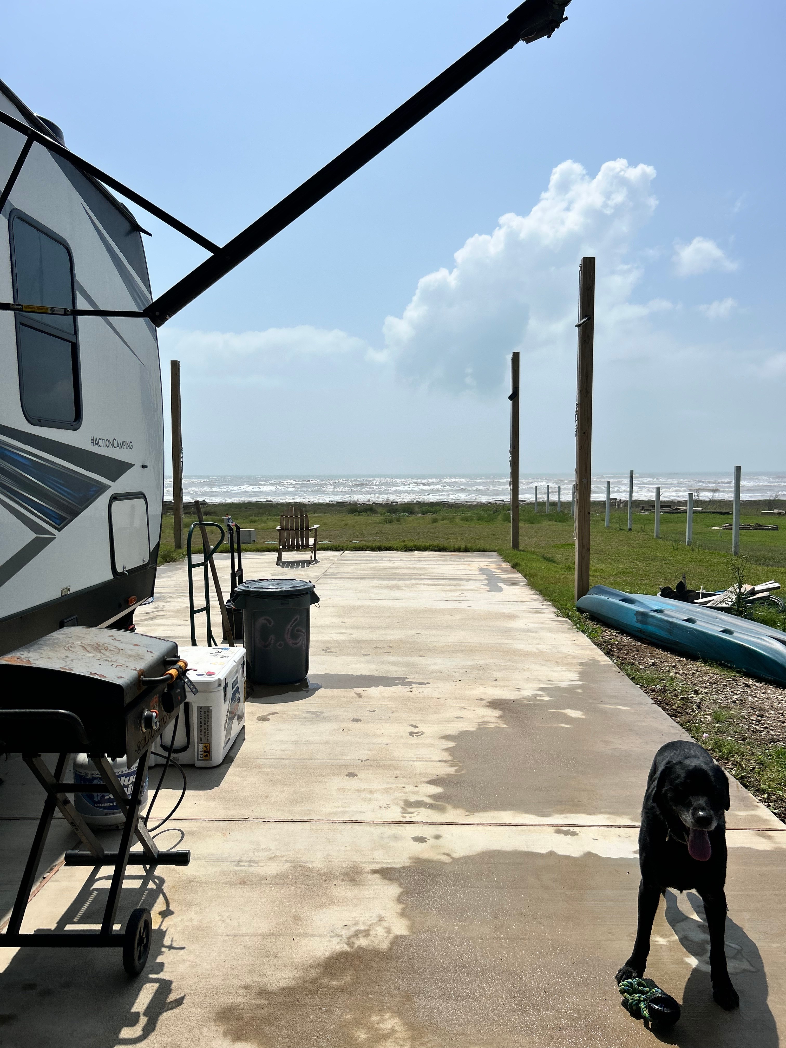 60' Long cement pad makes set up easy