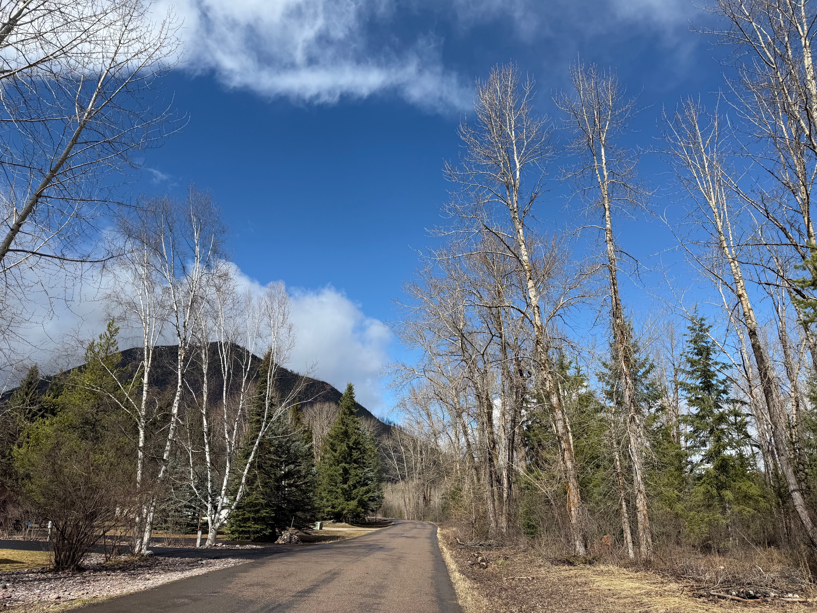 Road to private camp site