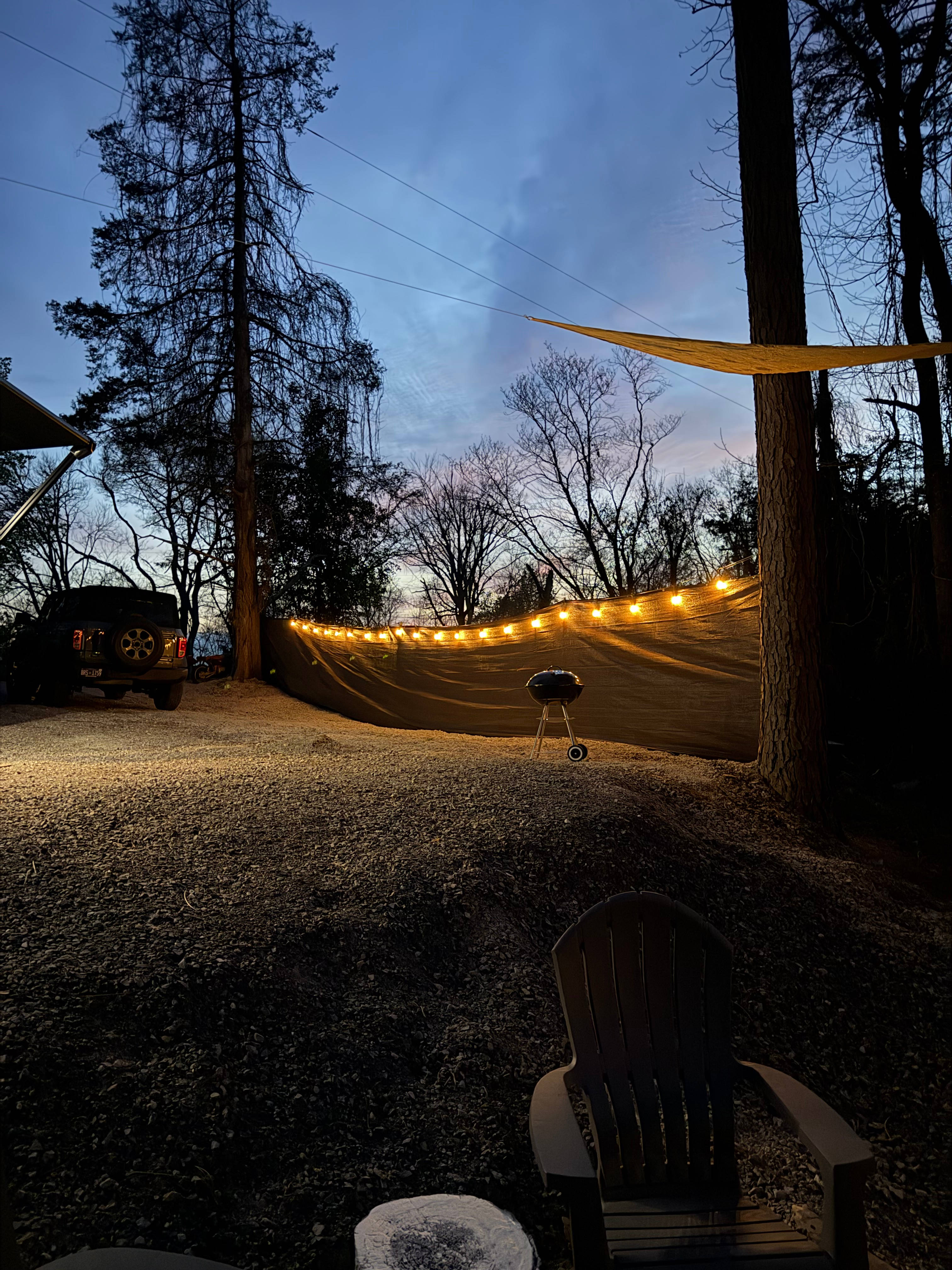 RV / Camper River + Fire Pit