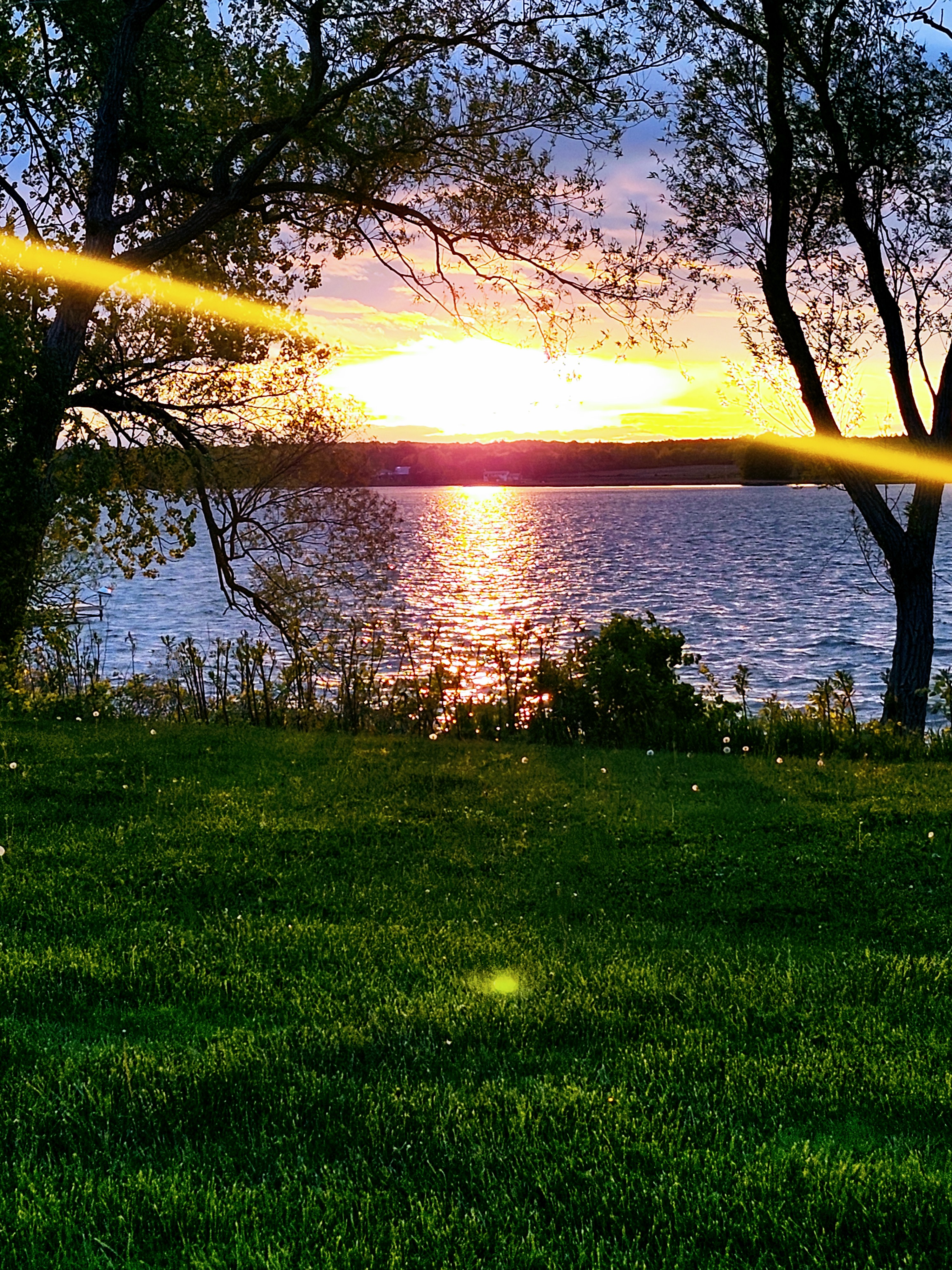 Beautiful sunsets from the South Shore.  Easy access to the south shore of Hay Bay. 