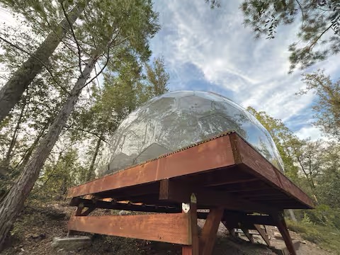 Stargazing Dome with Forest Cottage- Lakefront