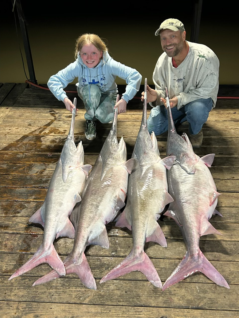 There's good spoonbill and crappie fishing not that far from our dock!
