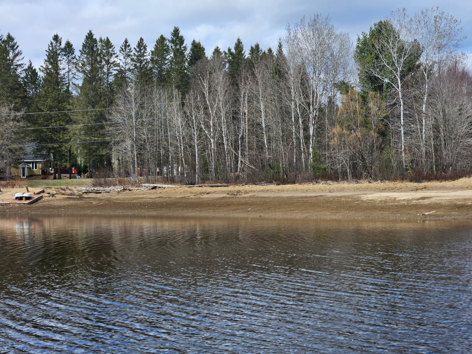 Camping along calm canadian waters