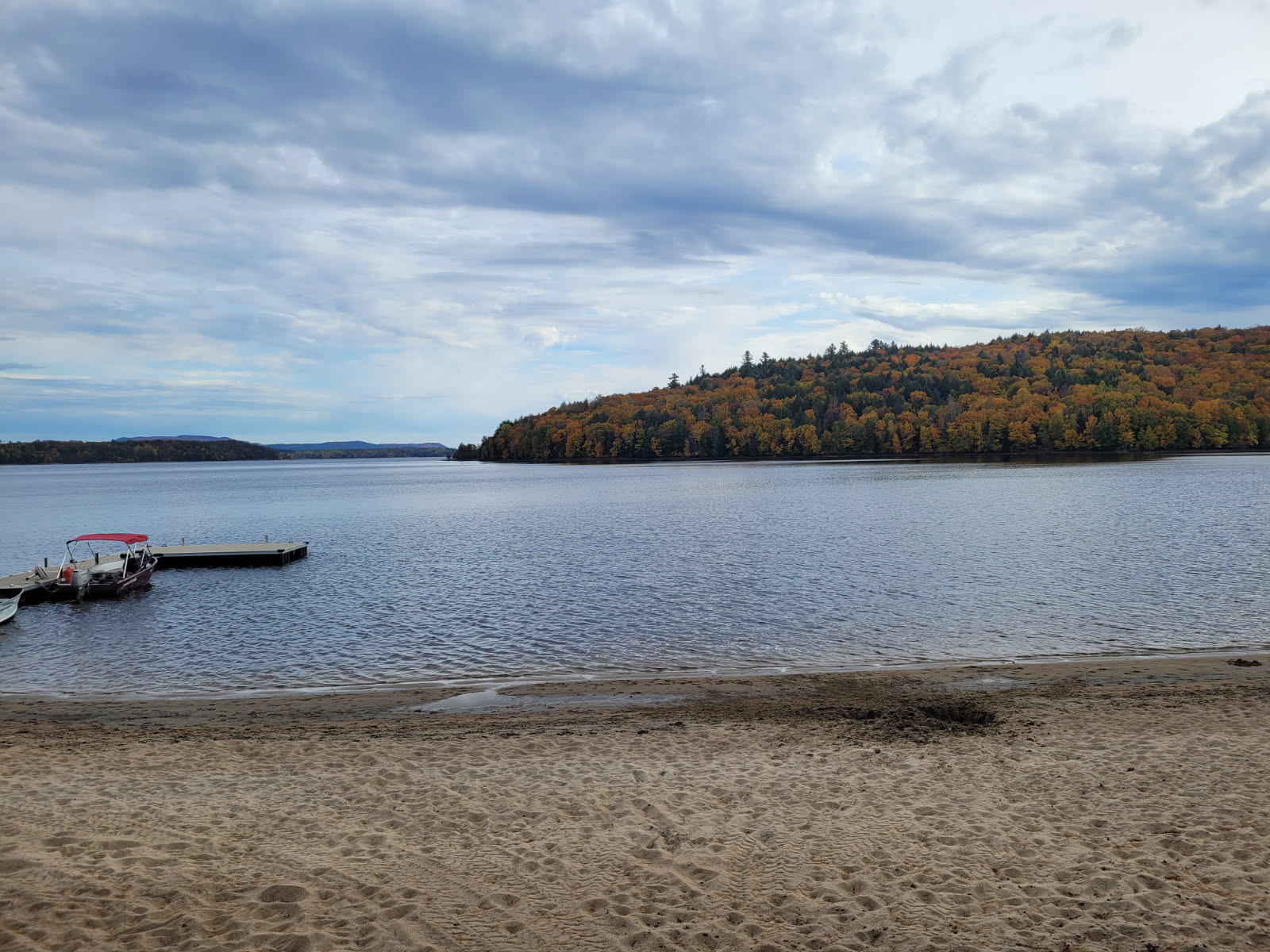 Camping along calm canadian waters