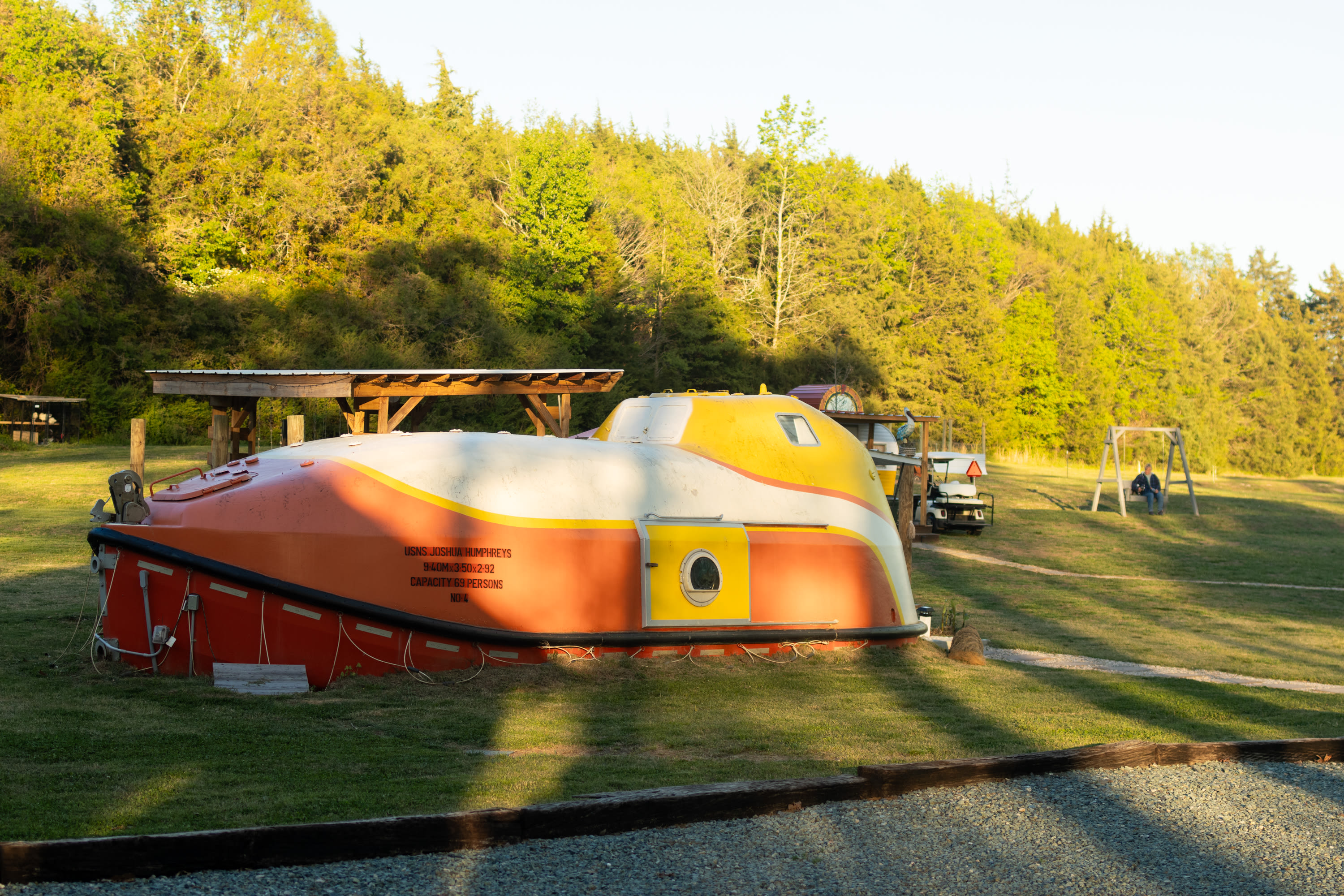Humphries' Yellow Sub is just in front of Missy and Allen's trailer and the farm.