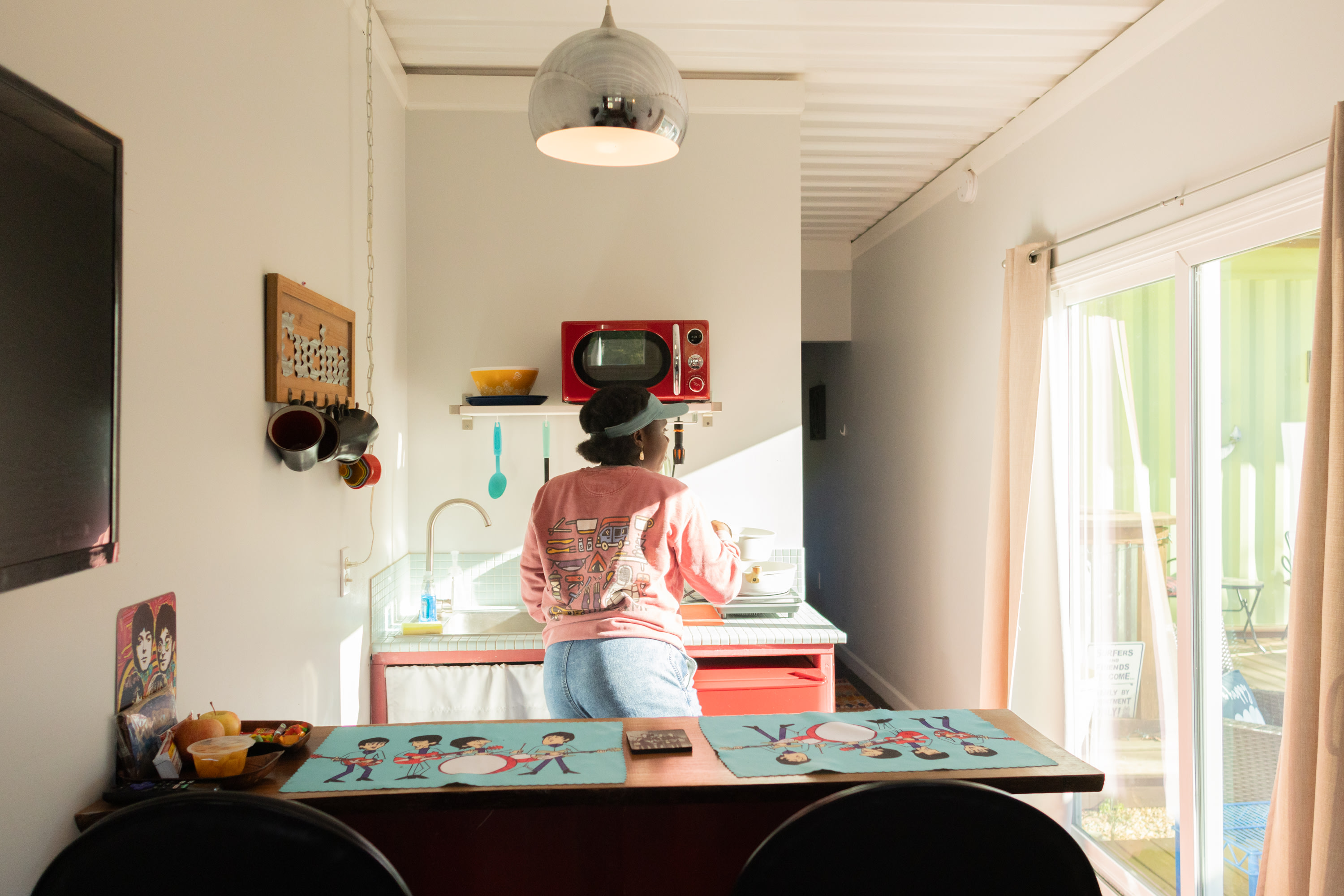 Cooking is super easy in the full kitchen