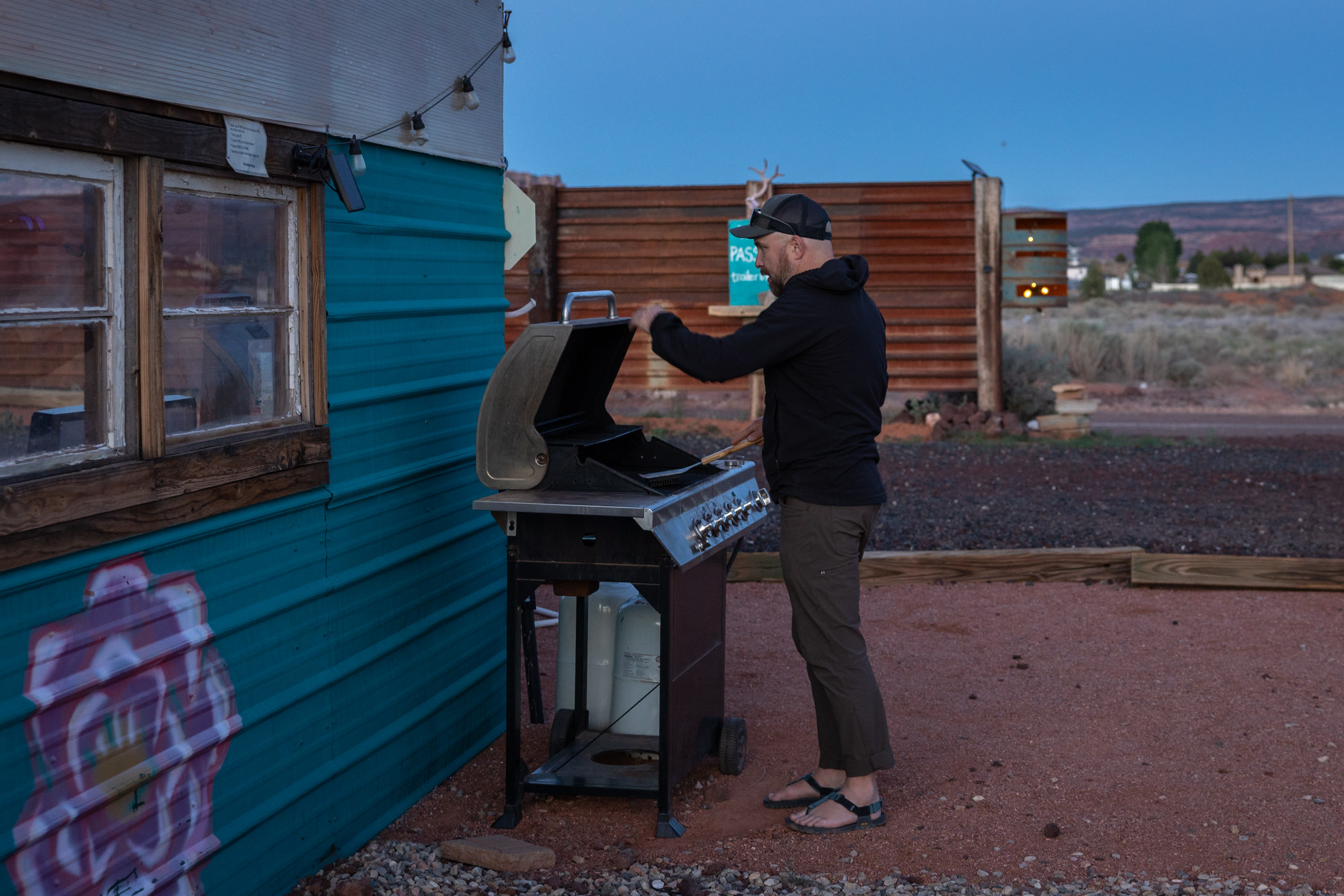 There's a propane grill available for use as well.