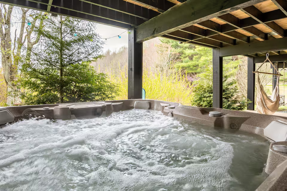A-Frame Cabin near Boone, Hot Tub