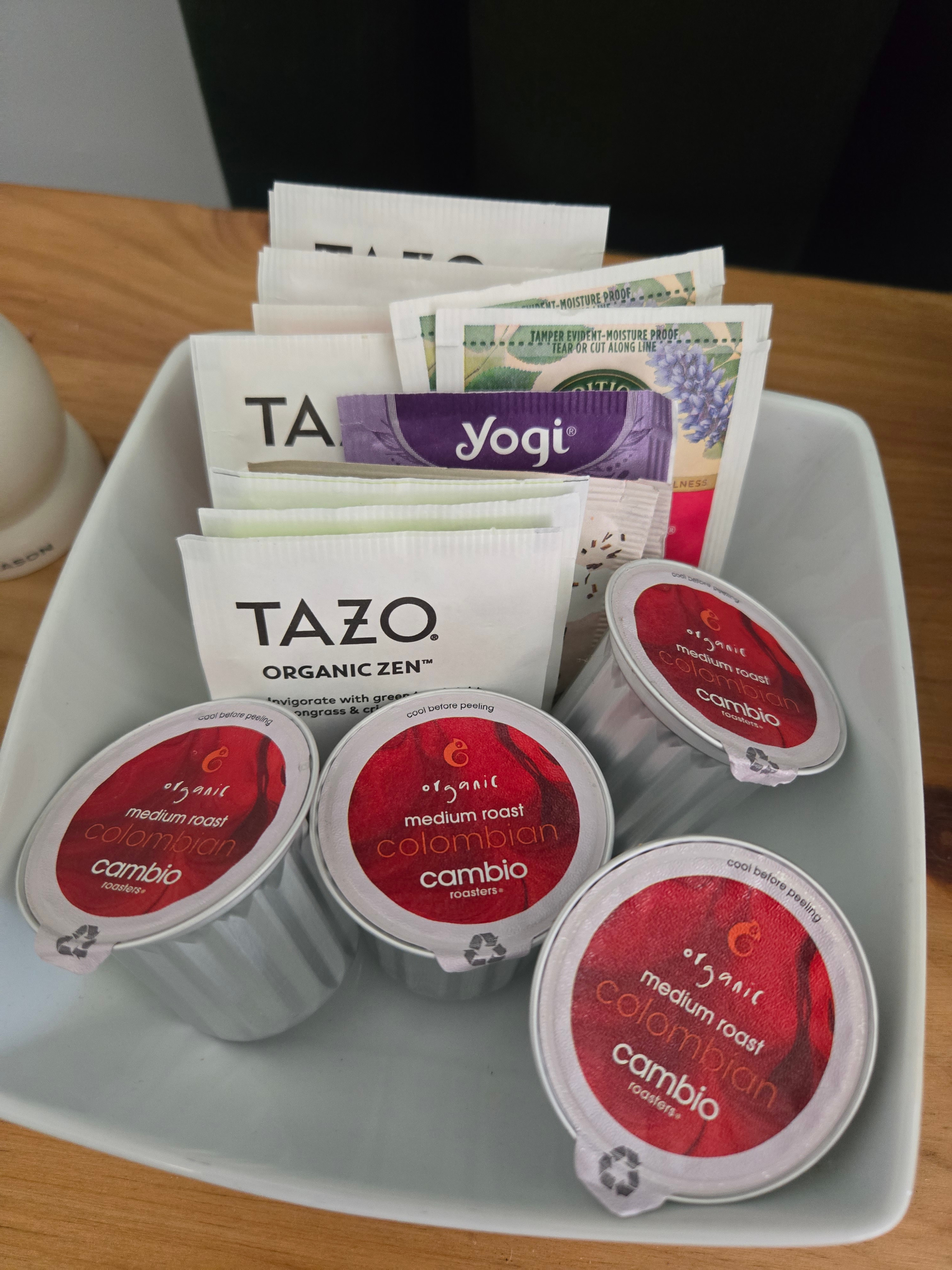 Organic coffee and tea