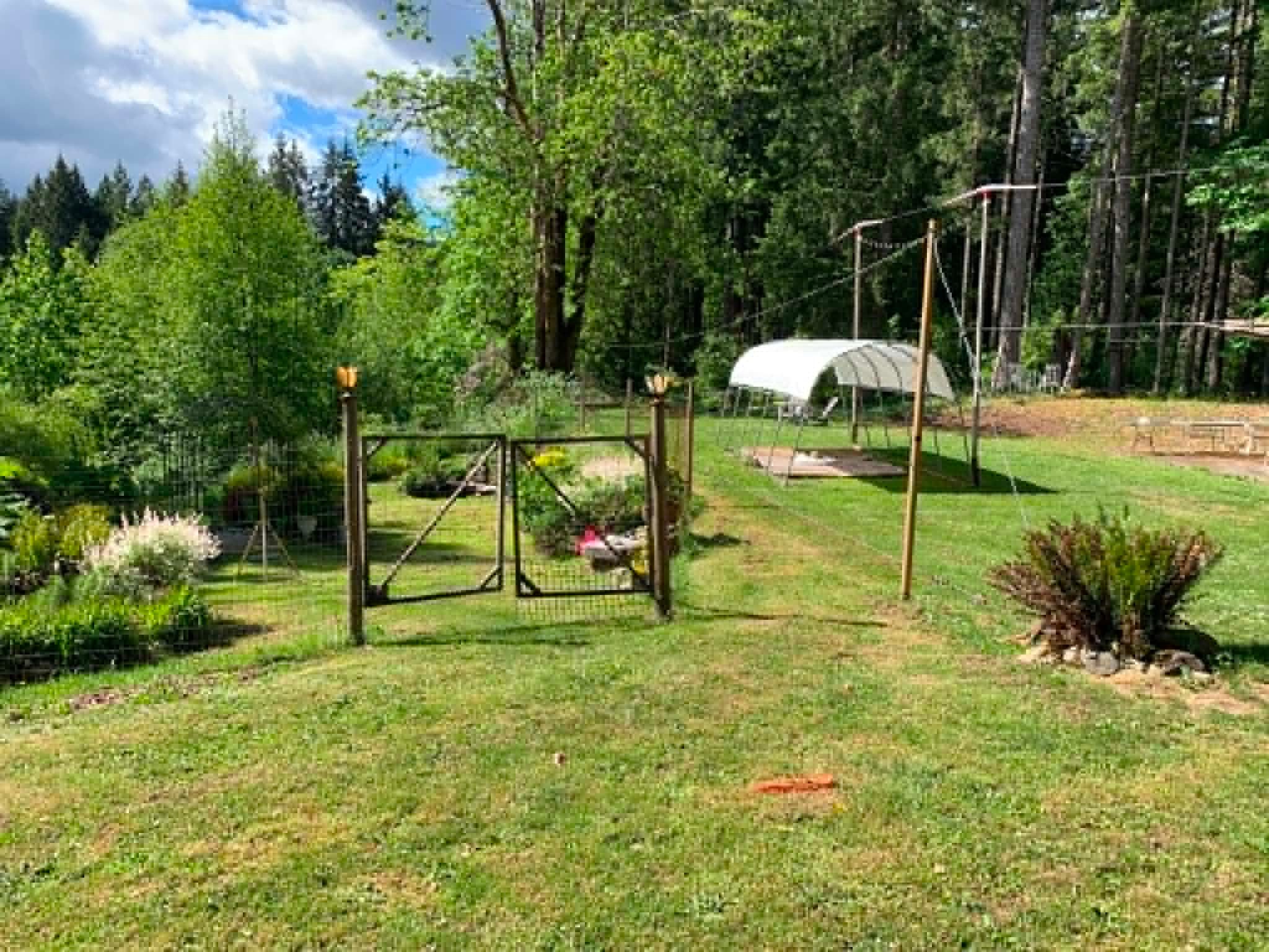 Main entrance to Pond Garden (there are 3 ).         Please L O C K when exiting