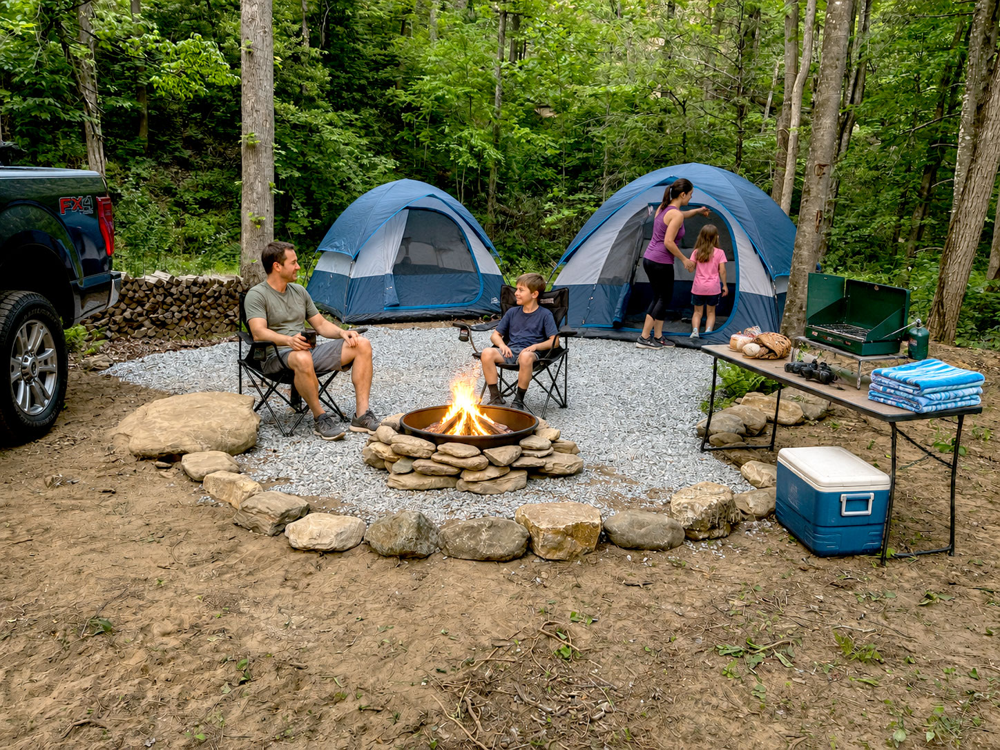 Explore, unwind, and reconnect beside nearly 1 mile of flowing mountain creek