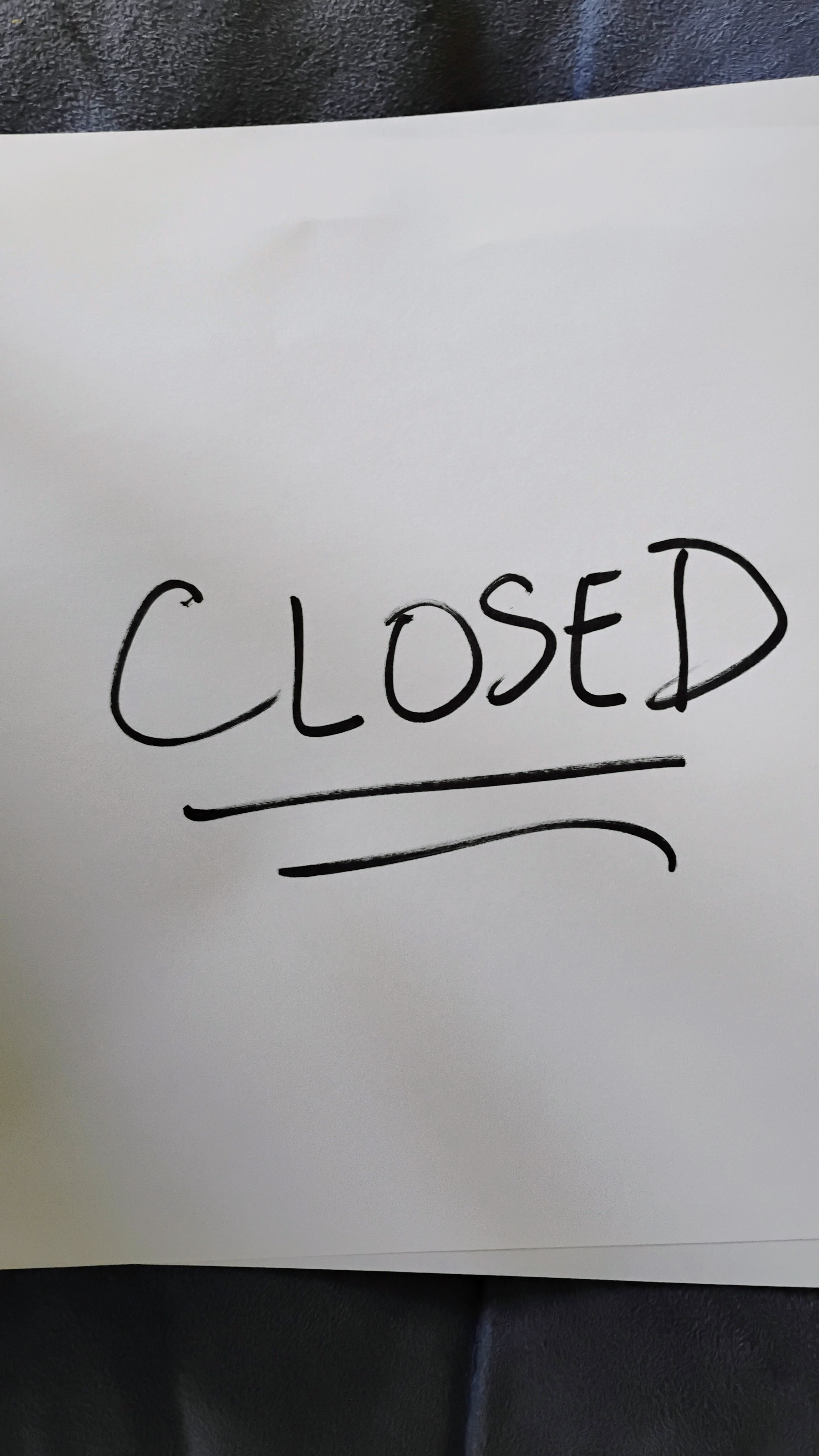 Tranquility Base CLOSED!