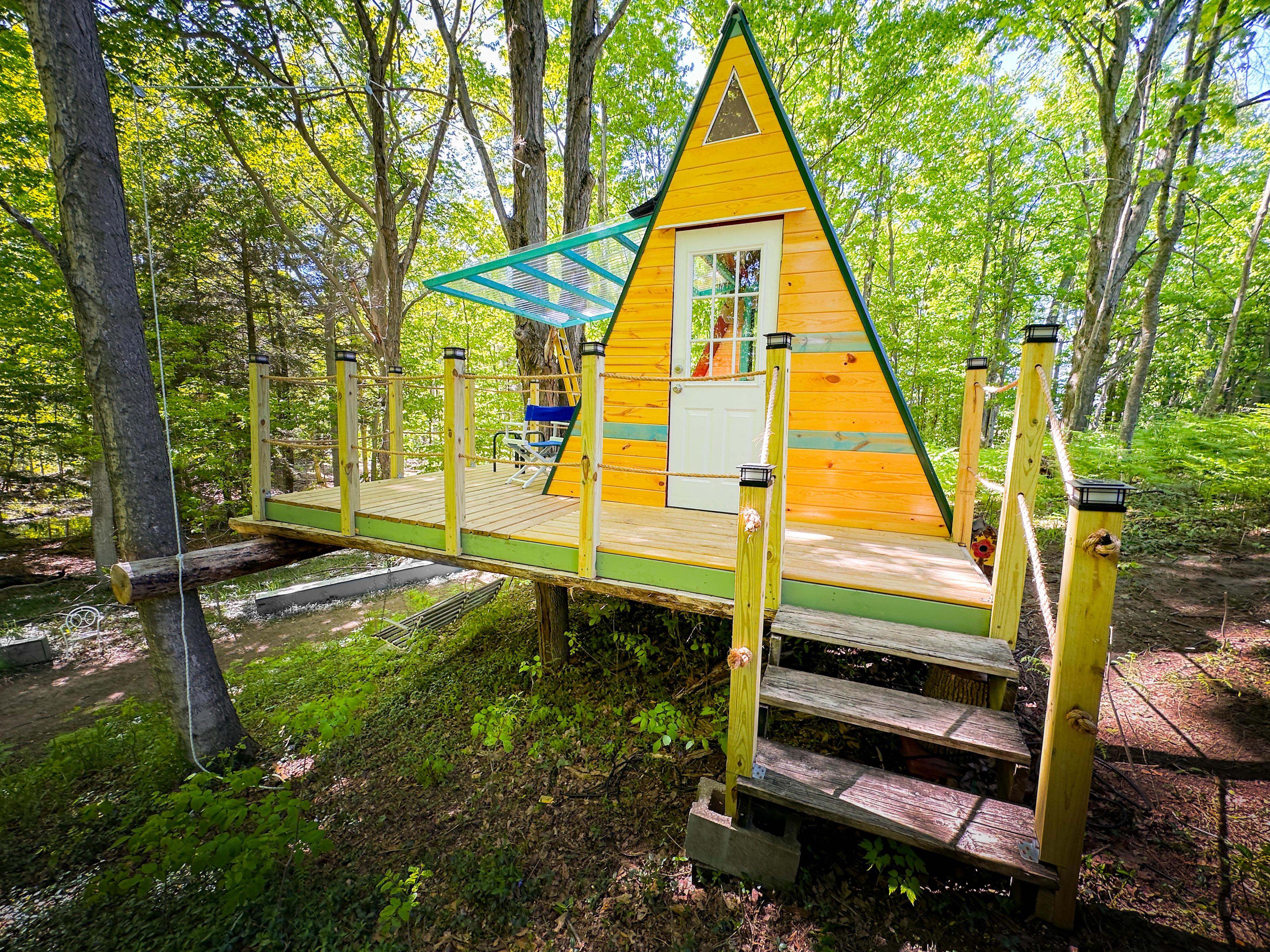 Treehouse Convertible A-Frame Cabin