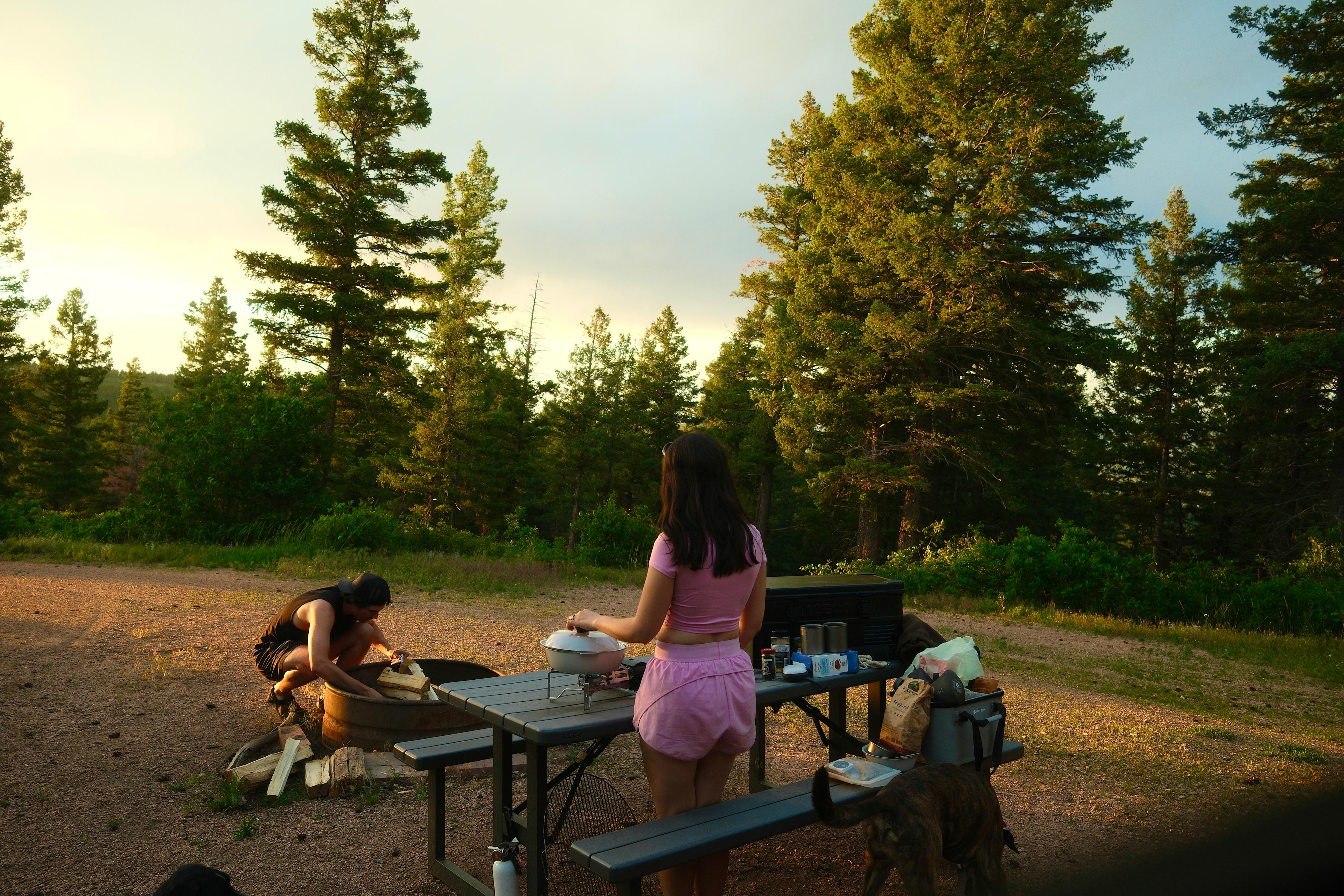 fire and dinner