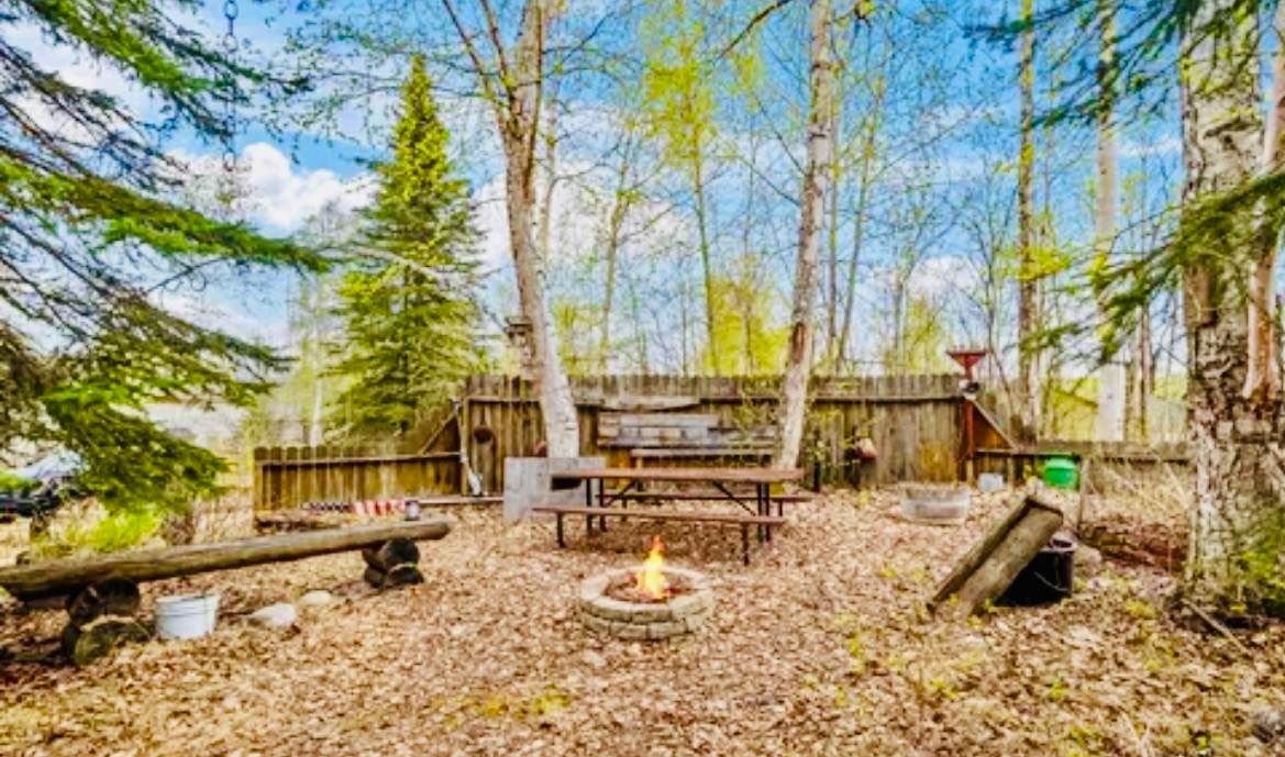 Sit around the fire, have a picnic, right next to the sauna house. Enjoy.