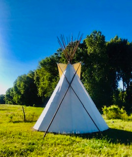 Tipi Hideaway near Del Norte, CO by the Rio Grande river