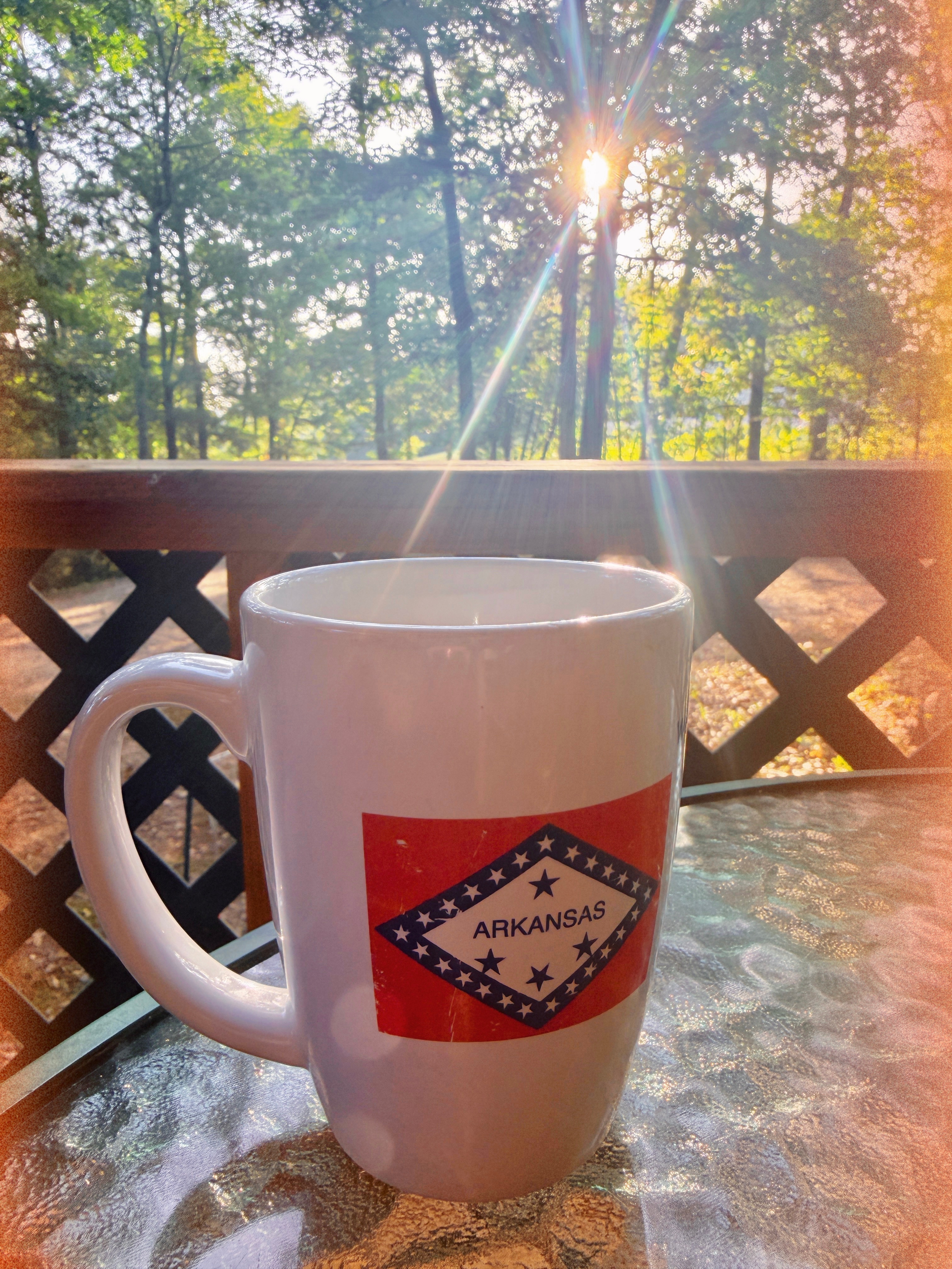 Enjoy your morning beverage with a tranquil sunrise from the front porch