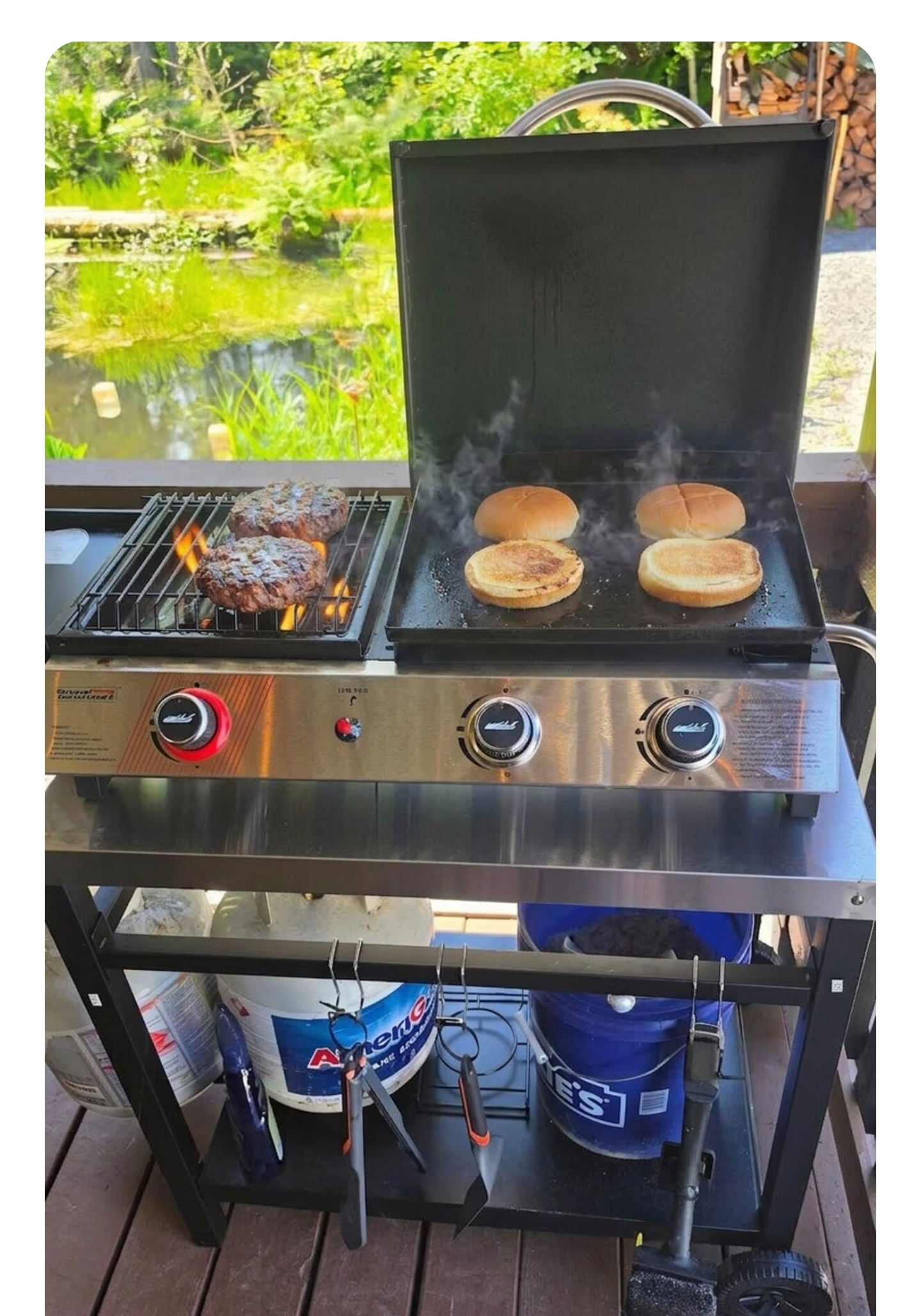Outdoor flat top and Grill