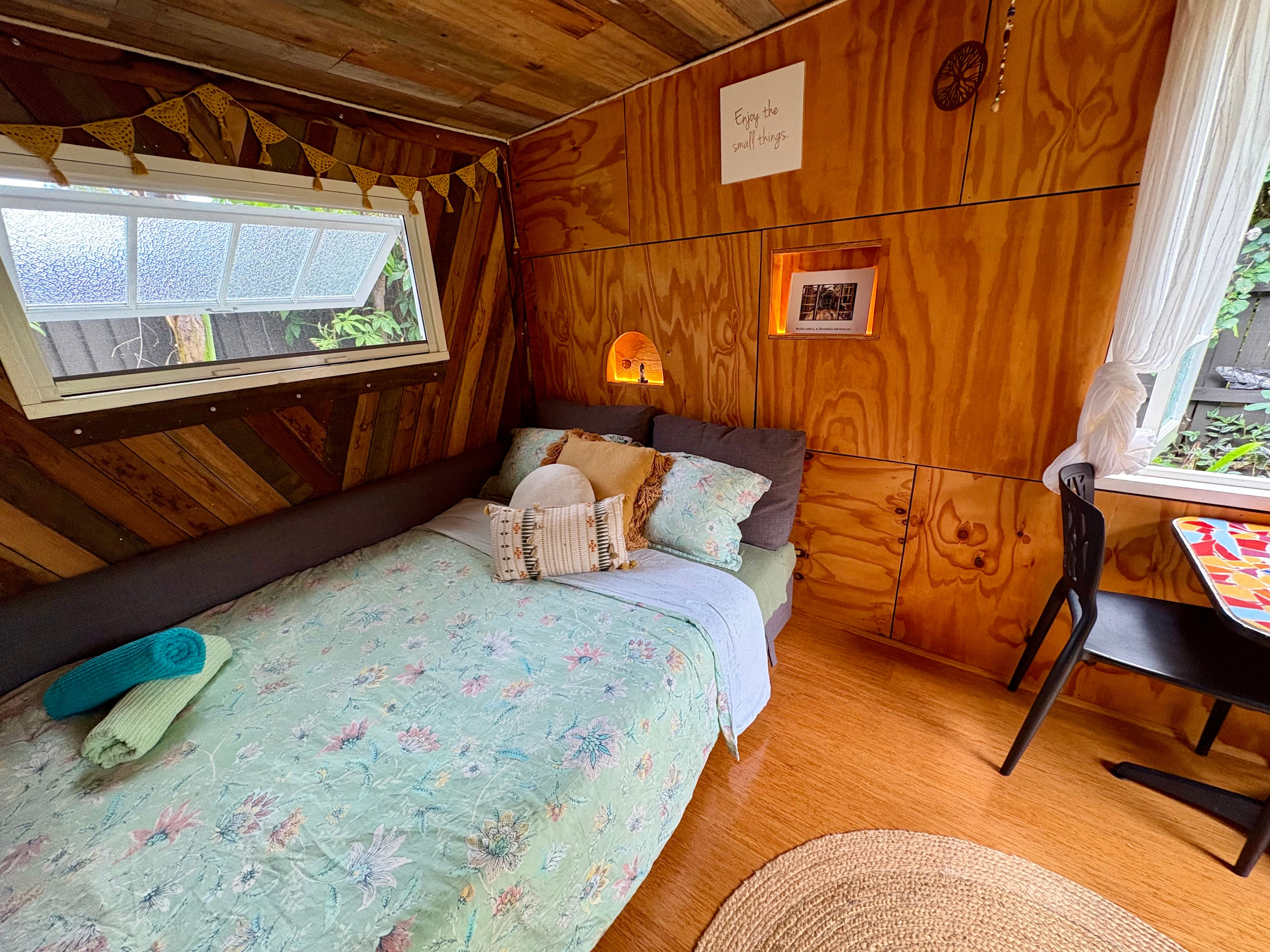 Bespoke Upcycled Cabin in Tropical Paradise