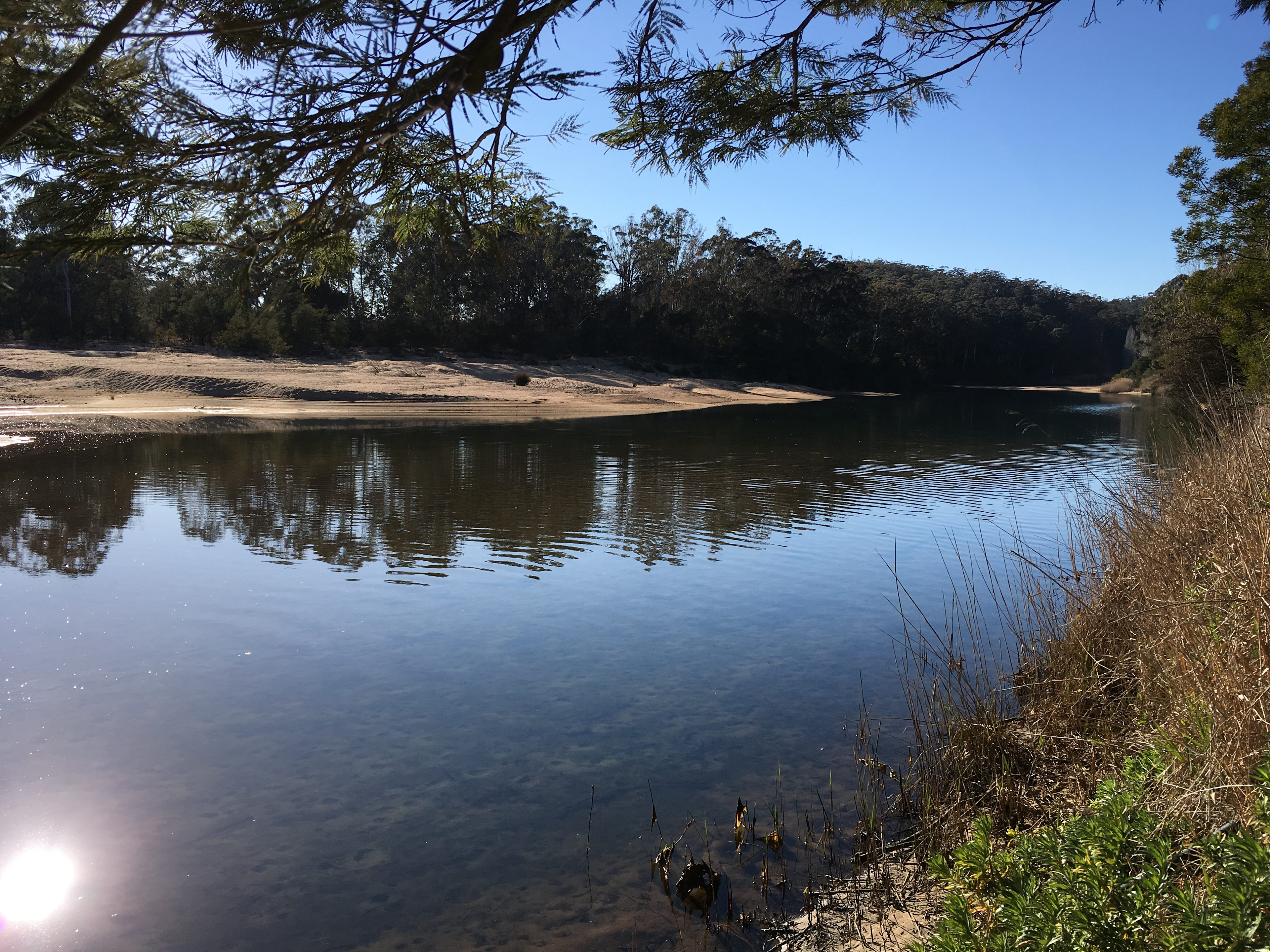 River view from the steps at the Main Site