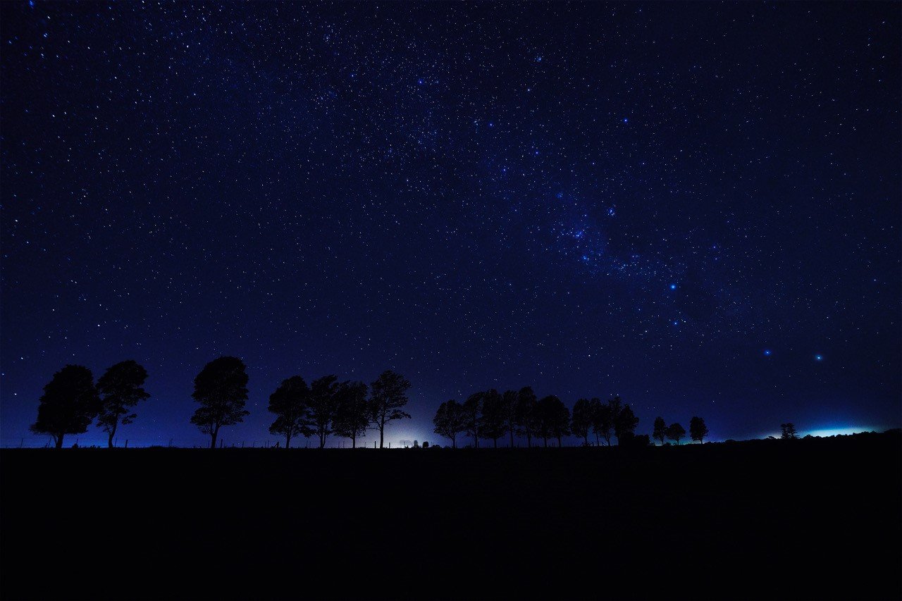 Night skies under the stars