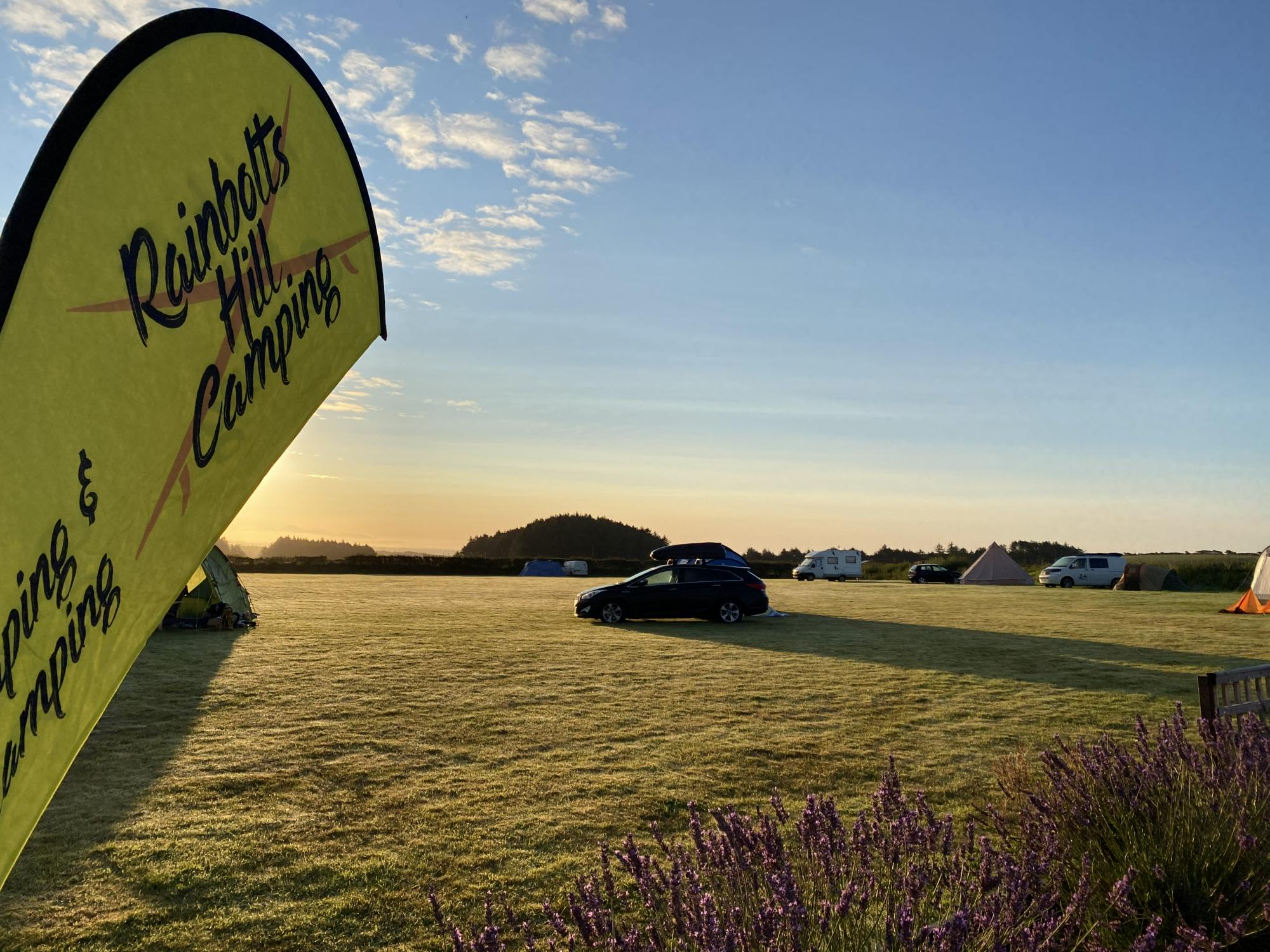 Grass pitch suitable for tents and motorhomes