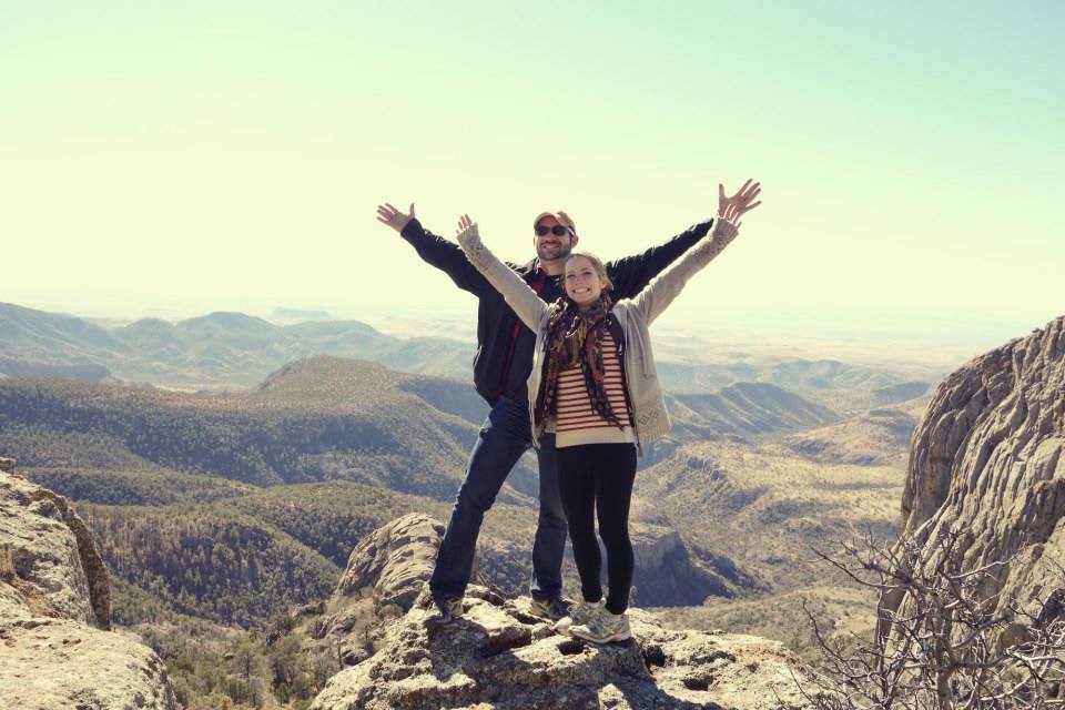 Taking in the view of the Davis Mountains