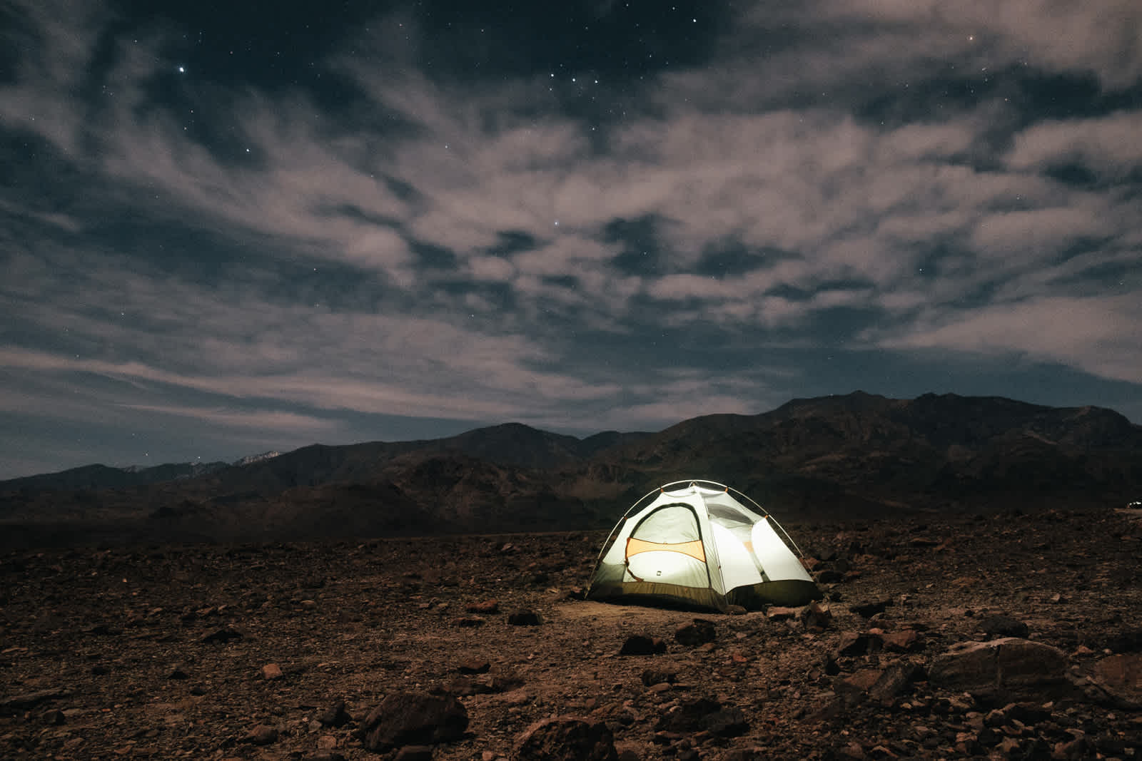 Furnace Creek fills up quick, but there's a lot of backcountry camping right now down the road, like this site up West Side Road. 