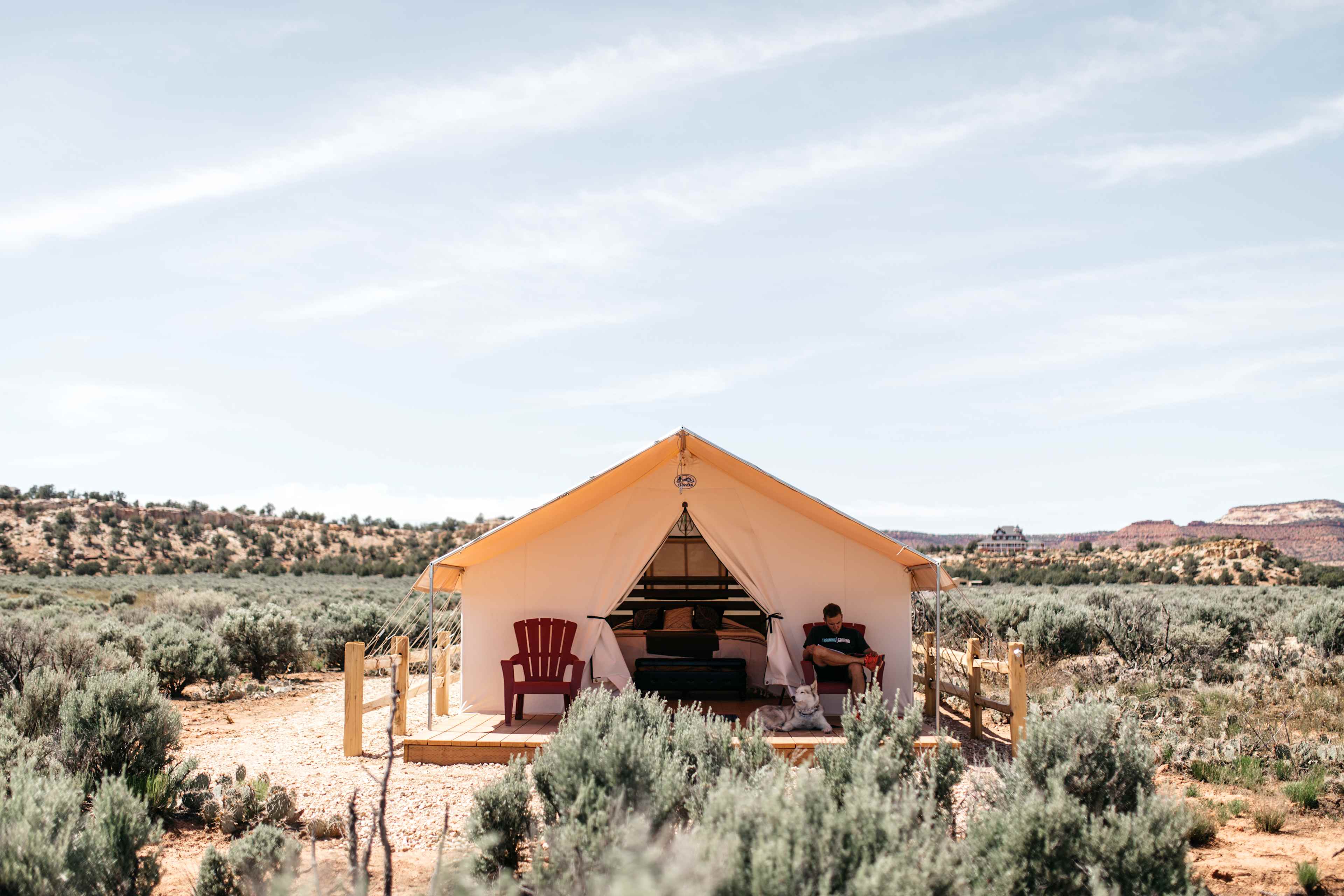 View of the Powell tent we stayed in. Perfect location with an even better view!