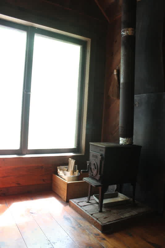 Woodstove for chilly evenings