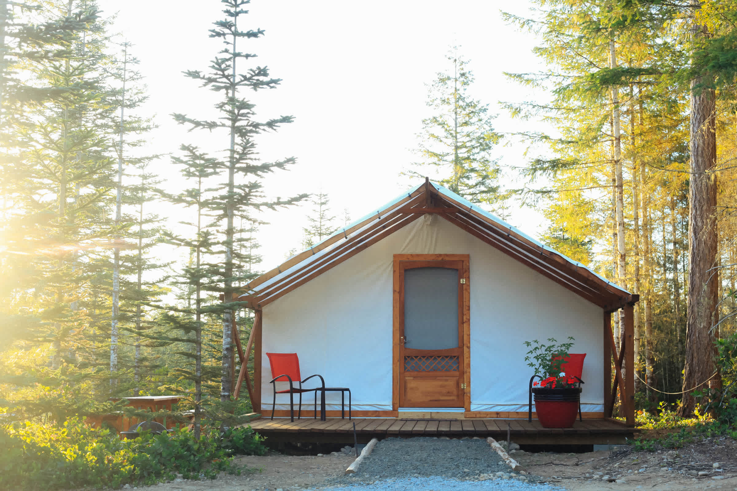 Morning light over Cabin 1