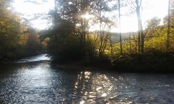 The river, looking over Tallulah River at Primitive River Camping