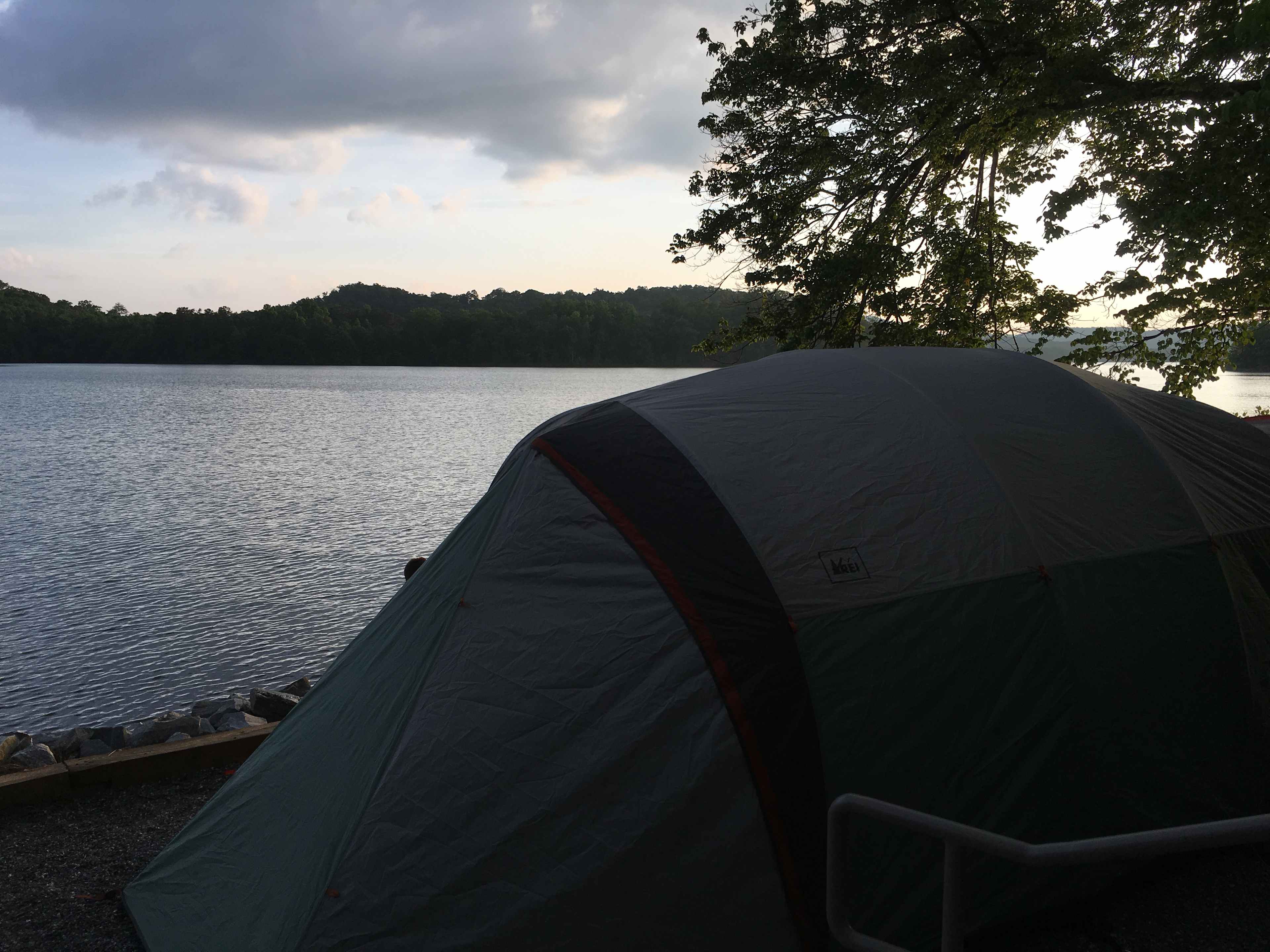 We were able to swim right from our site by the lake...